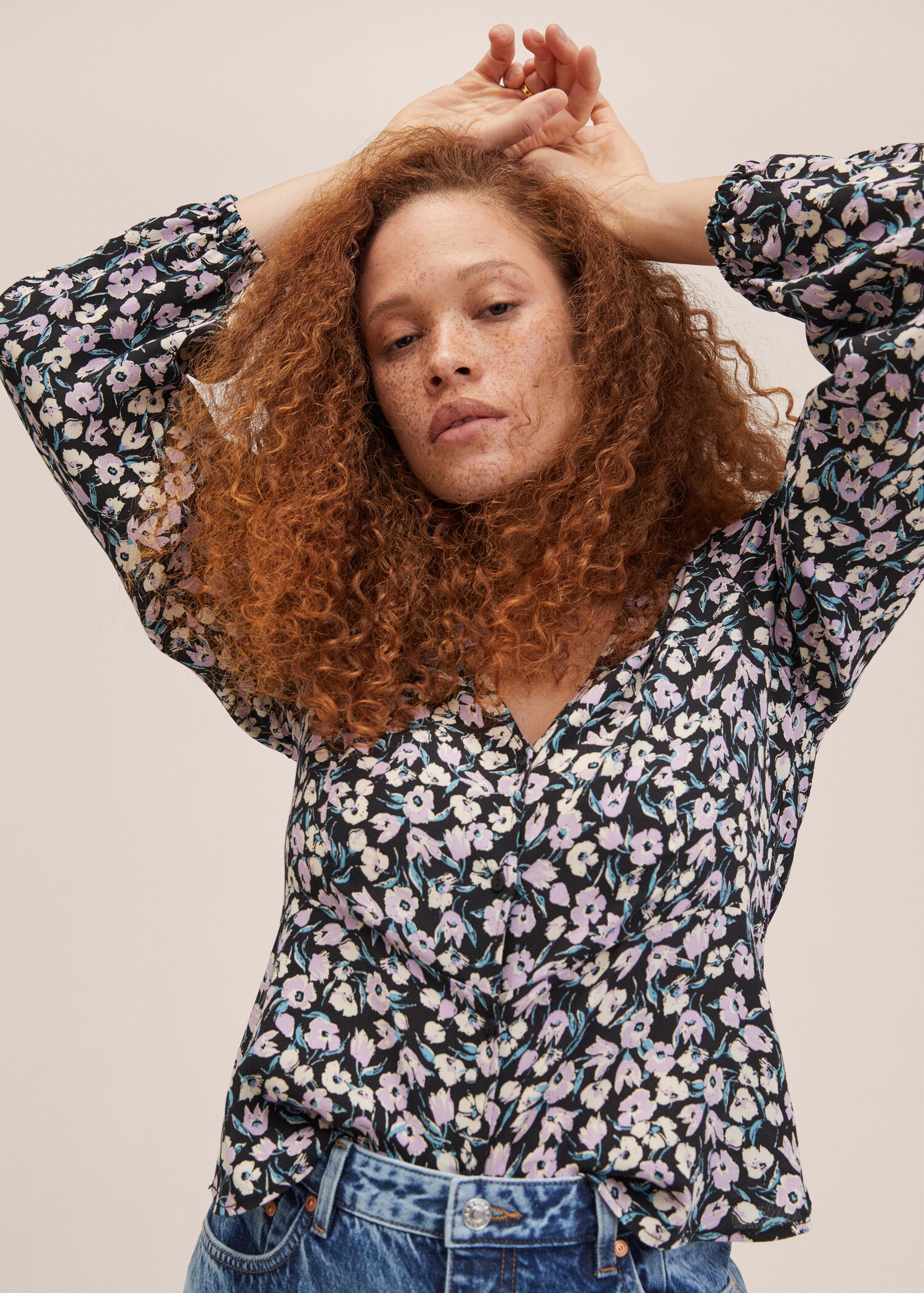 Floral print blouse - Medium plane