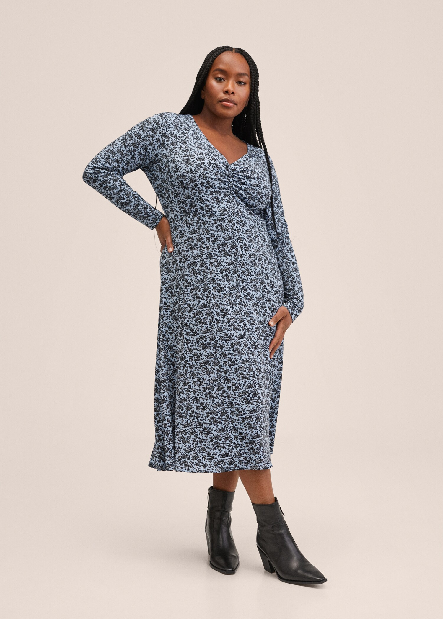 Printed ruched dress - Details of the article 3