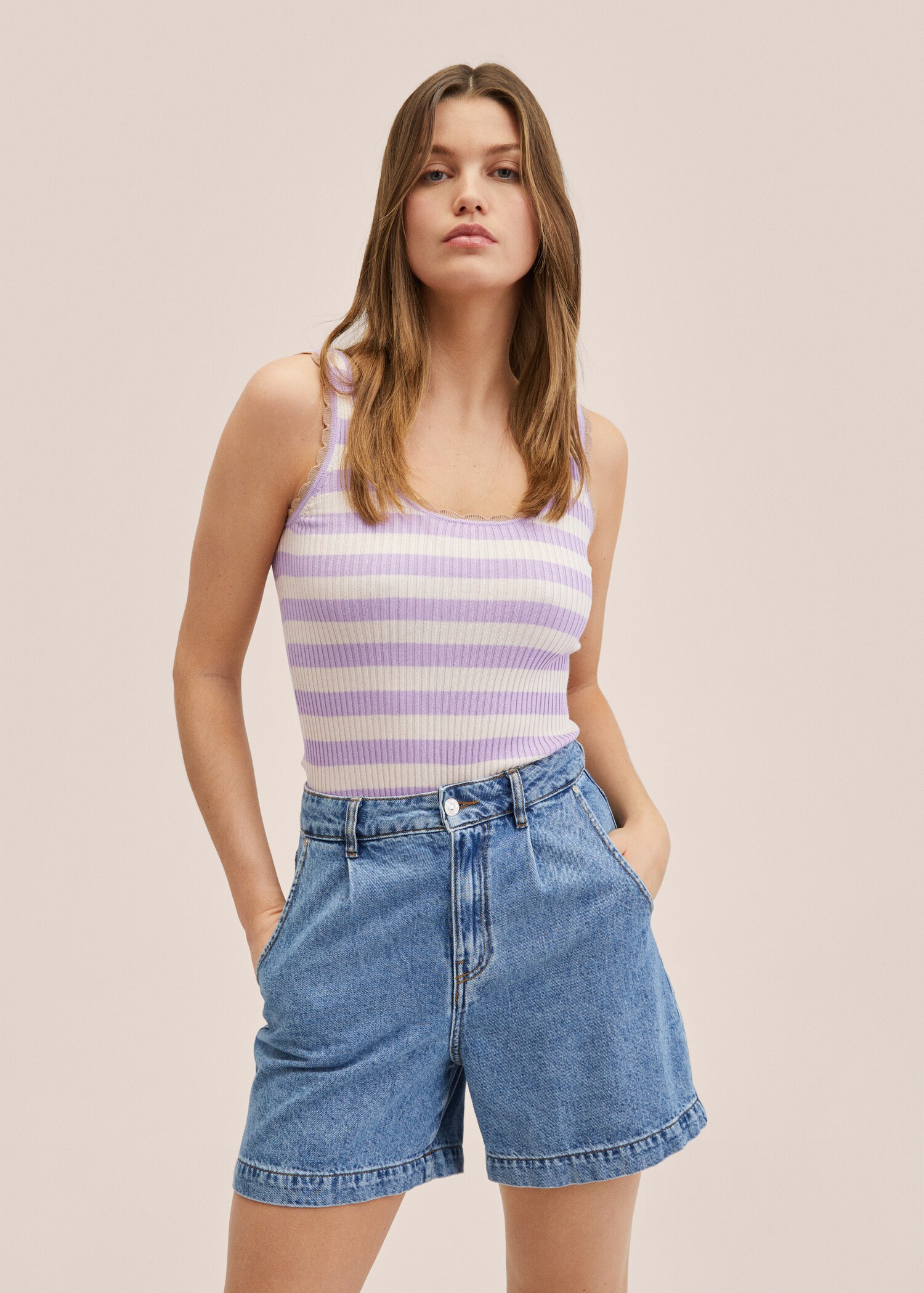 Striped knit top - Medium plane