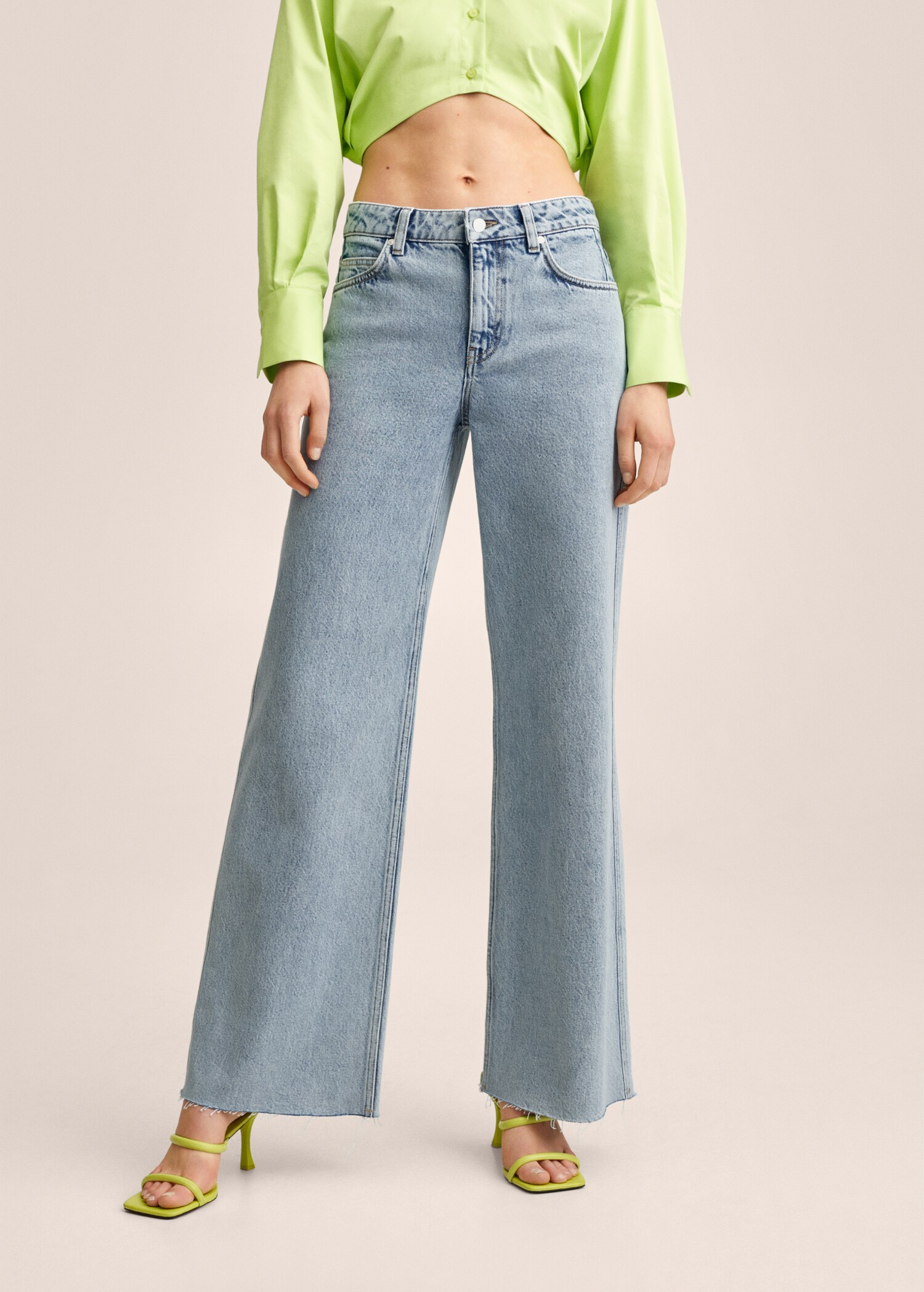 Medium-rise wideleg jeans - Medium plane