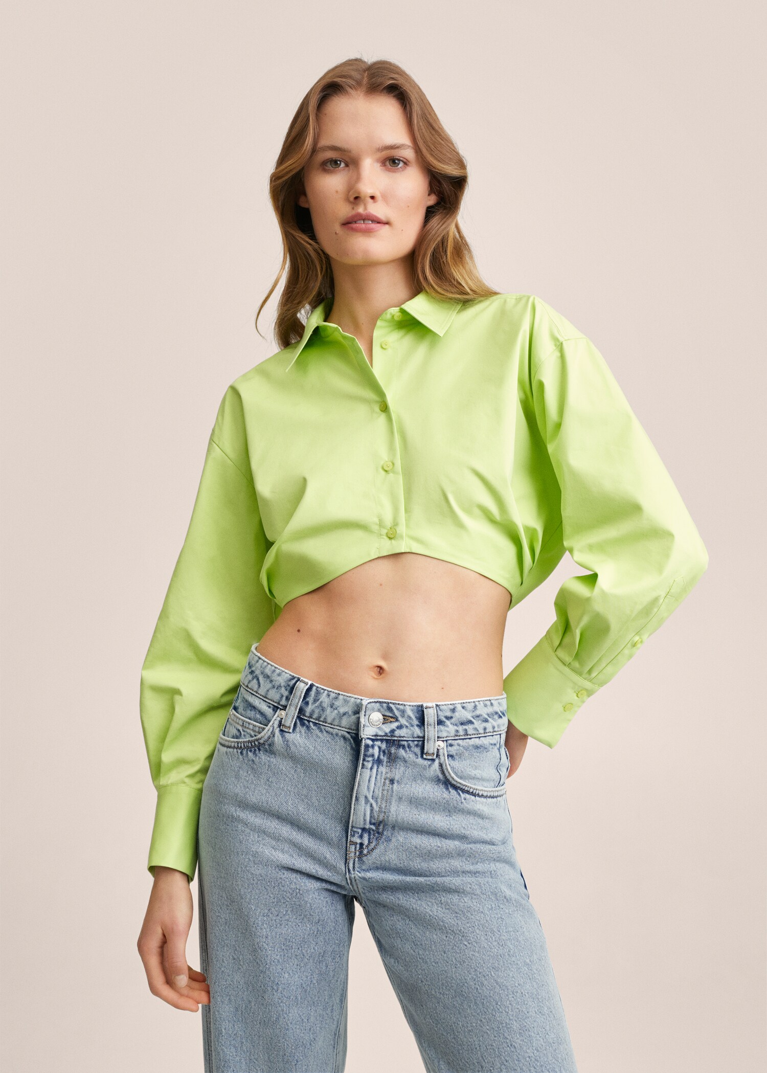 Medium-rise wideleg jeans - Details of the article 1