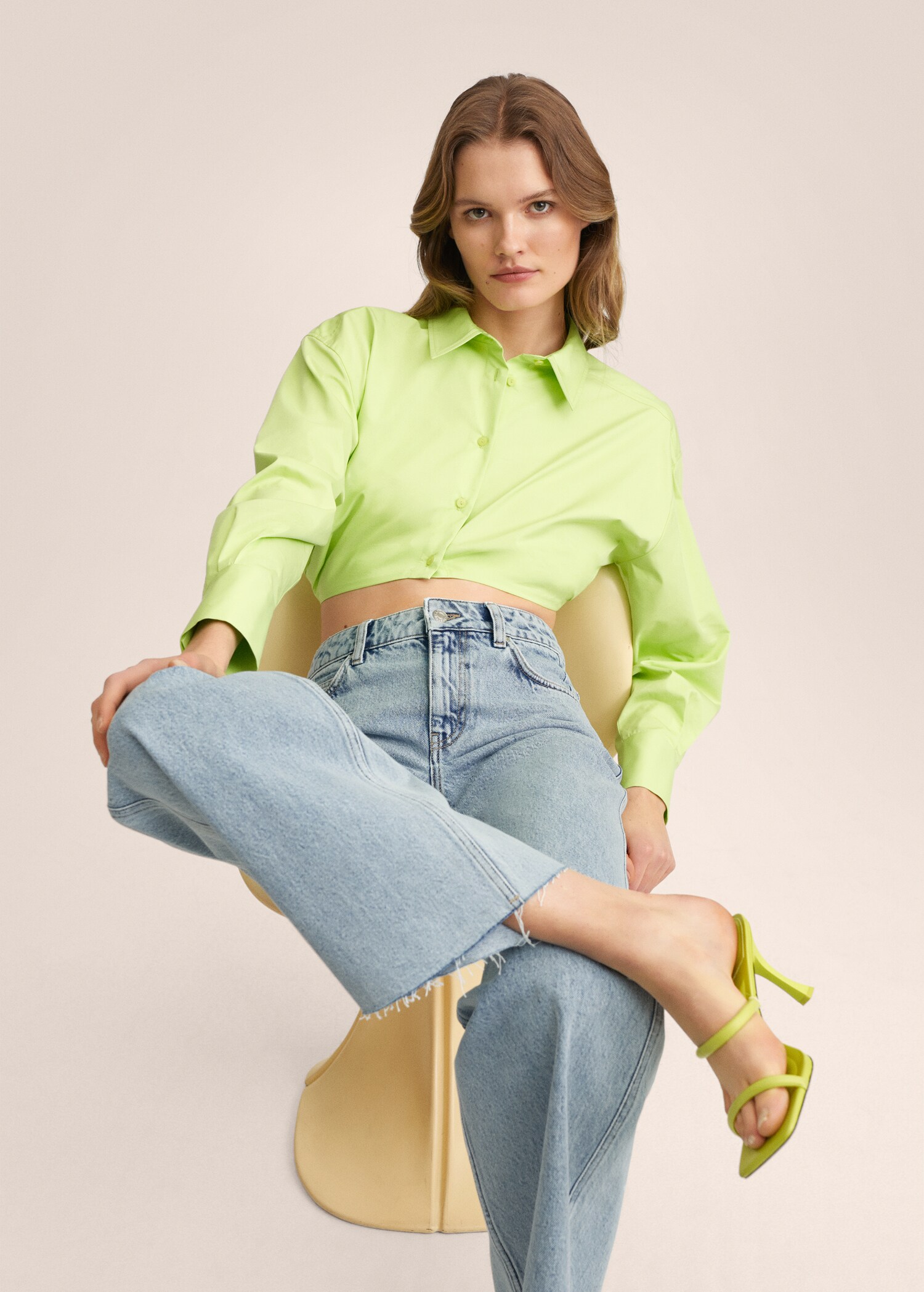 Medium-rise wideleg jeans - Details of the article 2