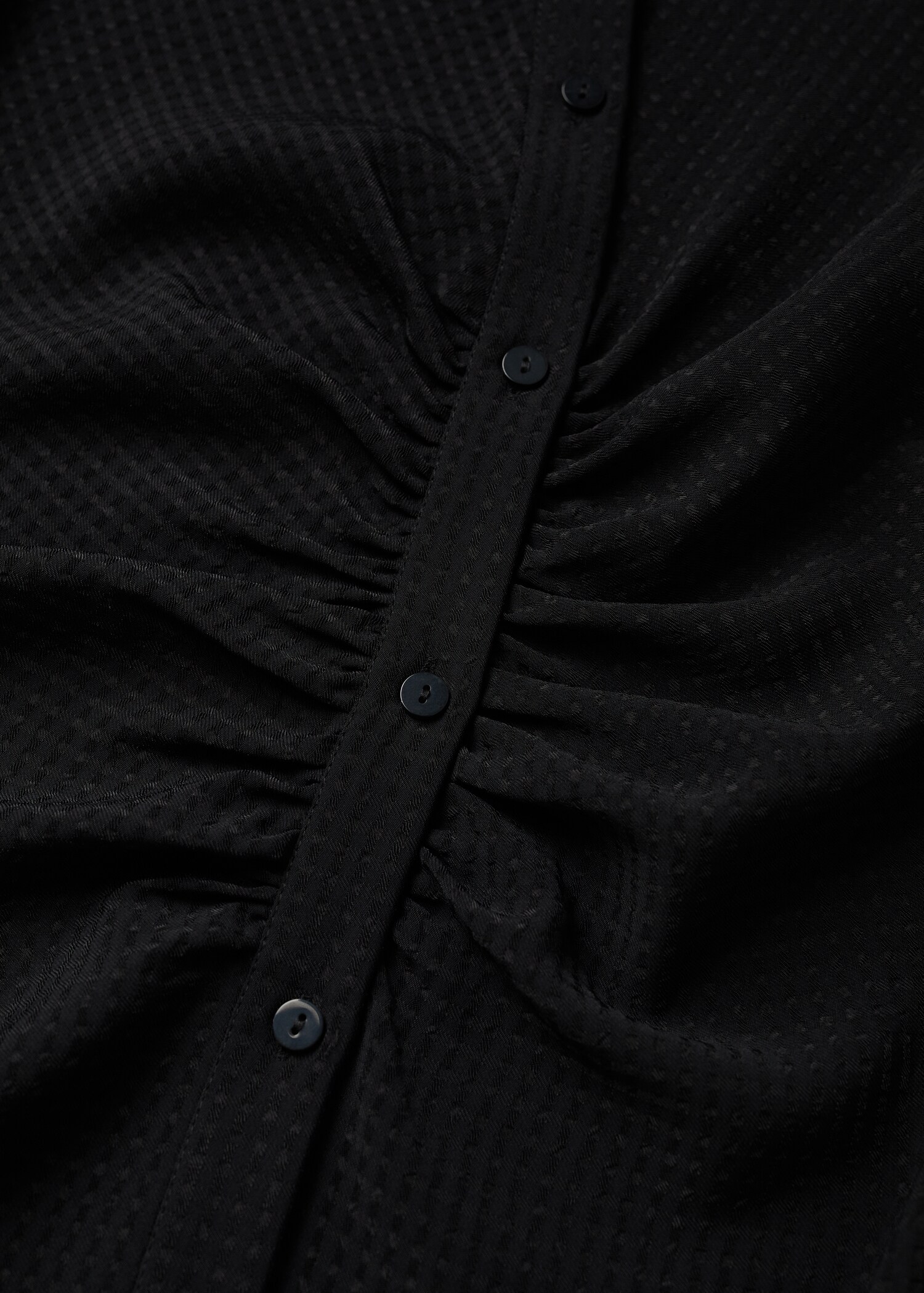 Vestido camisero fruncido - Detalle del artículo 8