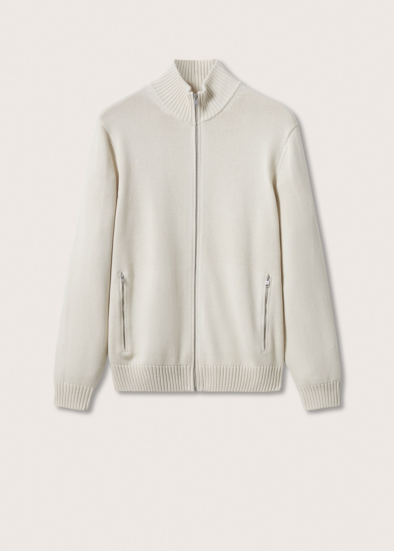 Zipped cotton cardigan - Article without model