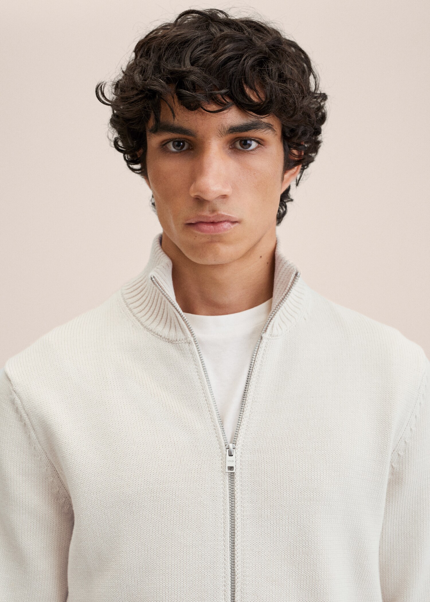 Zipped cotton cardigan - Details of the article 1