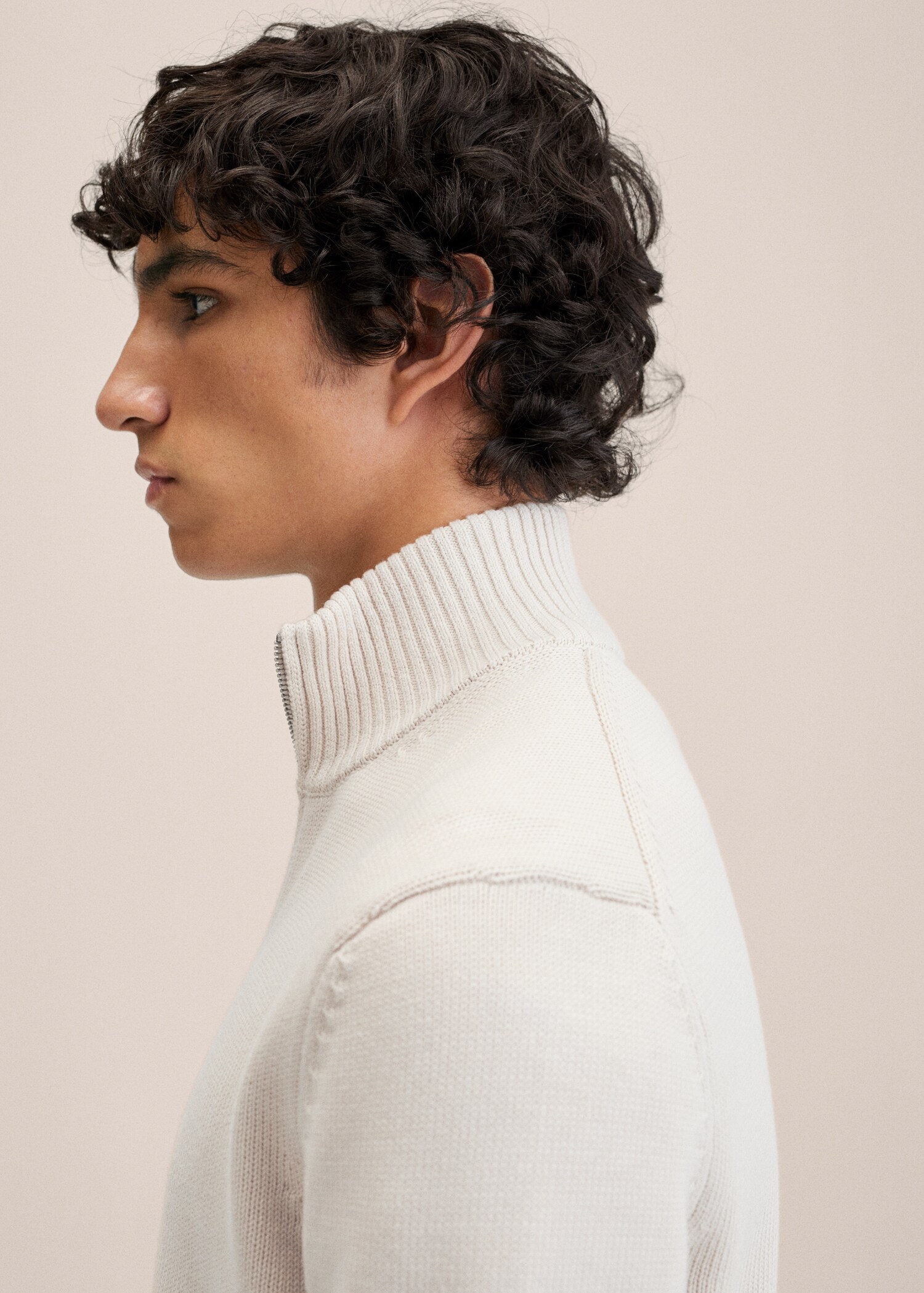 Zipped cotton cardigan - Details of the article 2