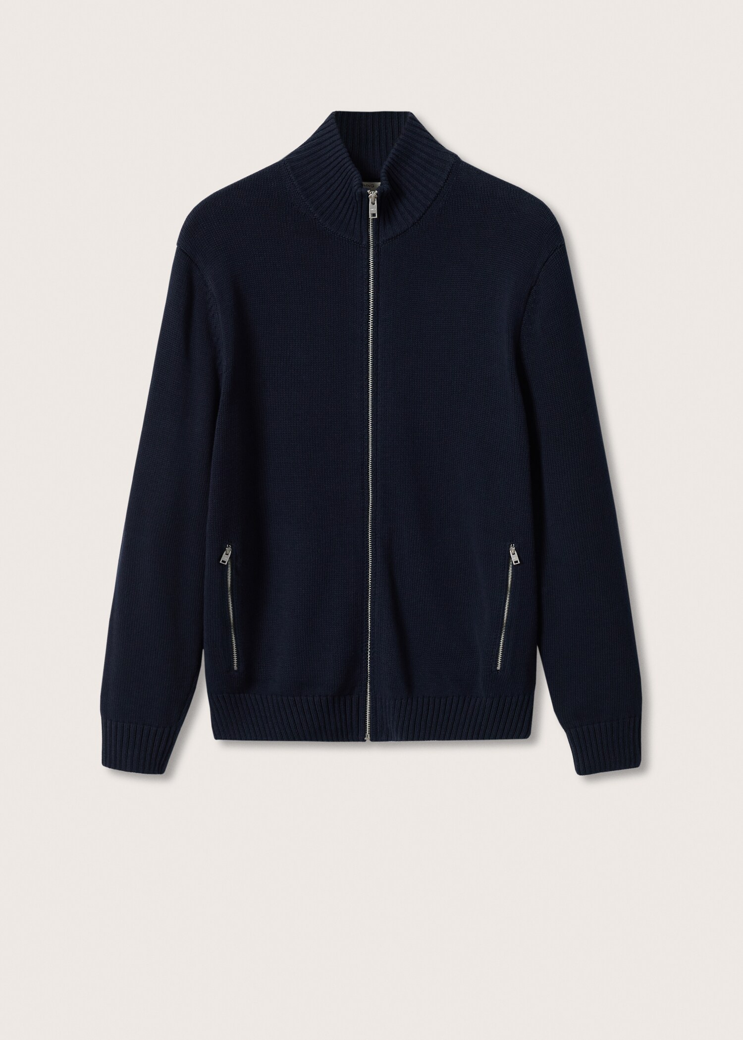 Zipped cotton cardigan - Article without model