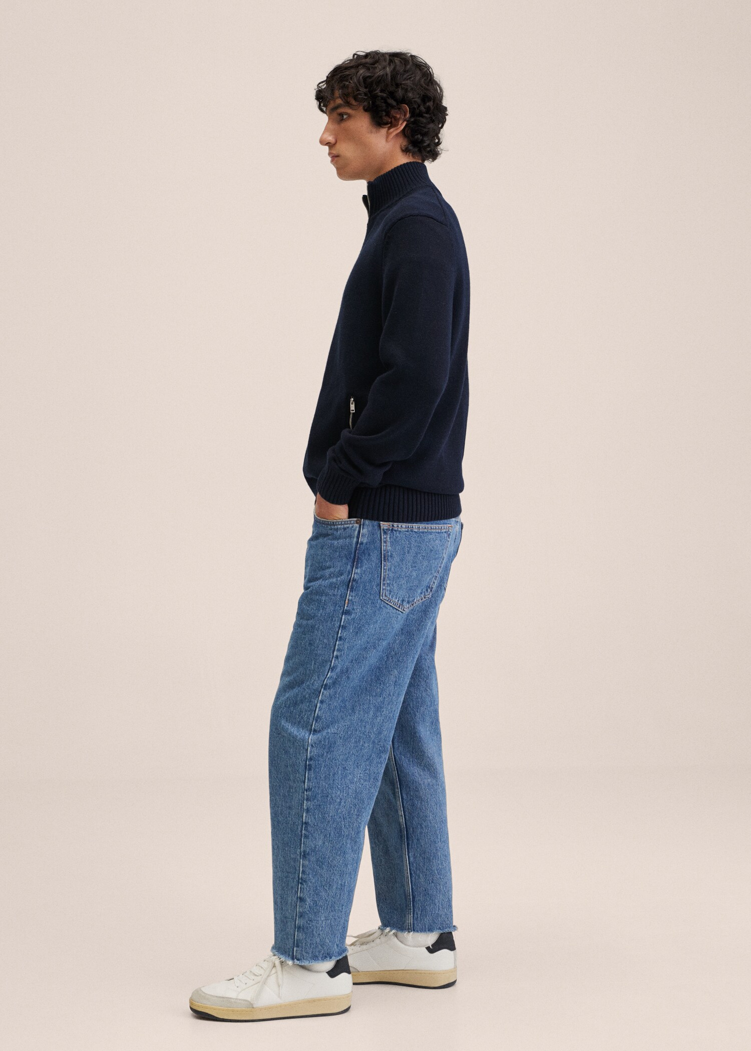 Zipped cotton cardigan - Details of the article 2