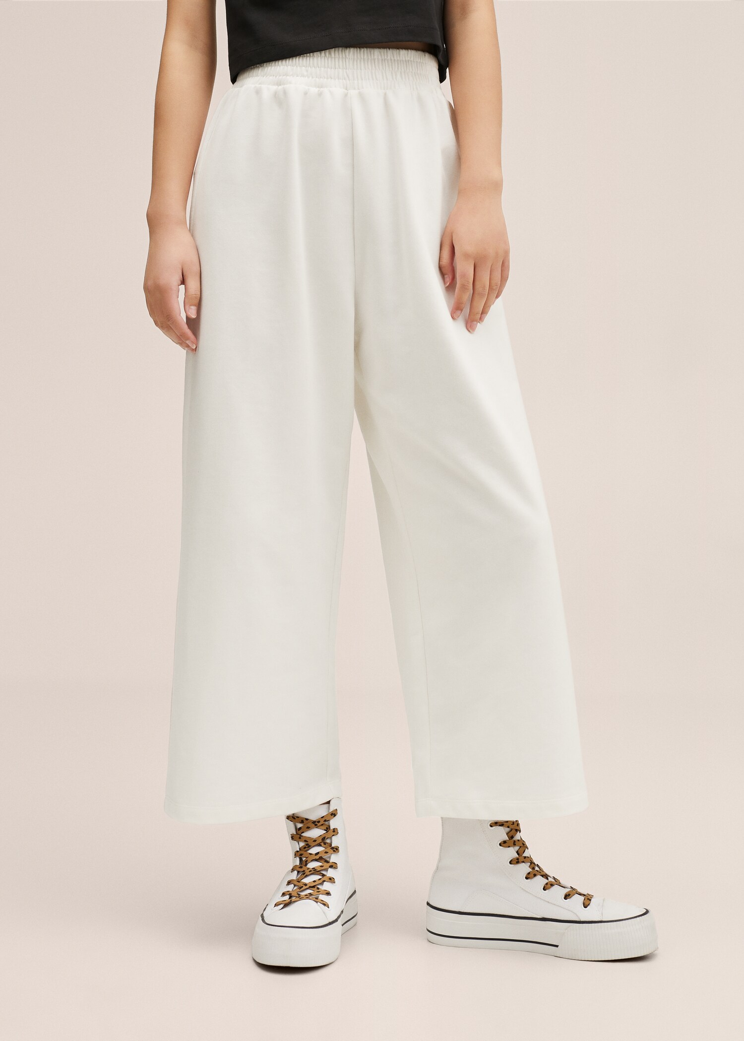 Knitted culotte trousers - Medium plane