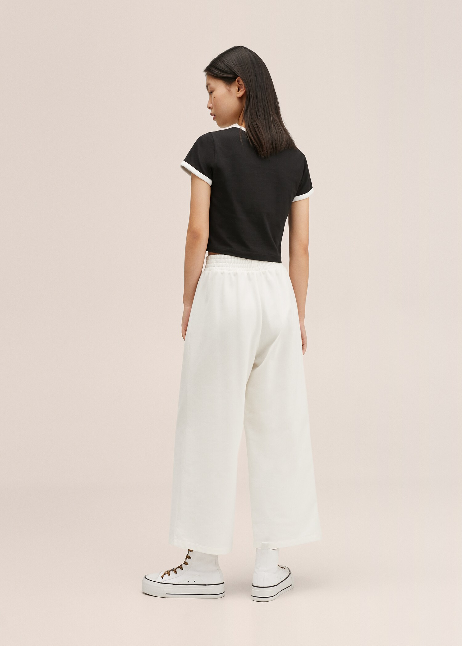 Knitted culotte trousers - Reverse of the article