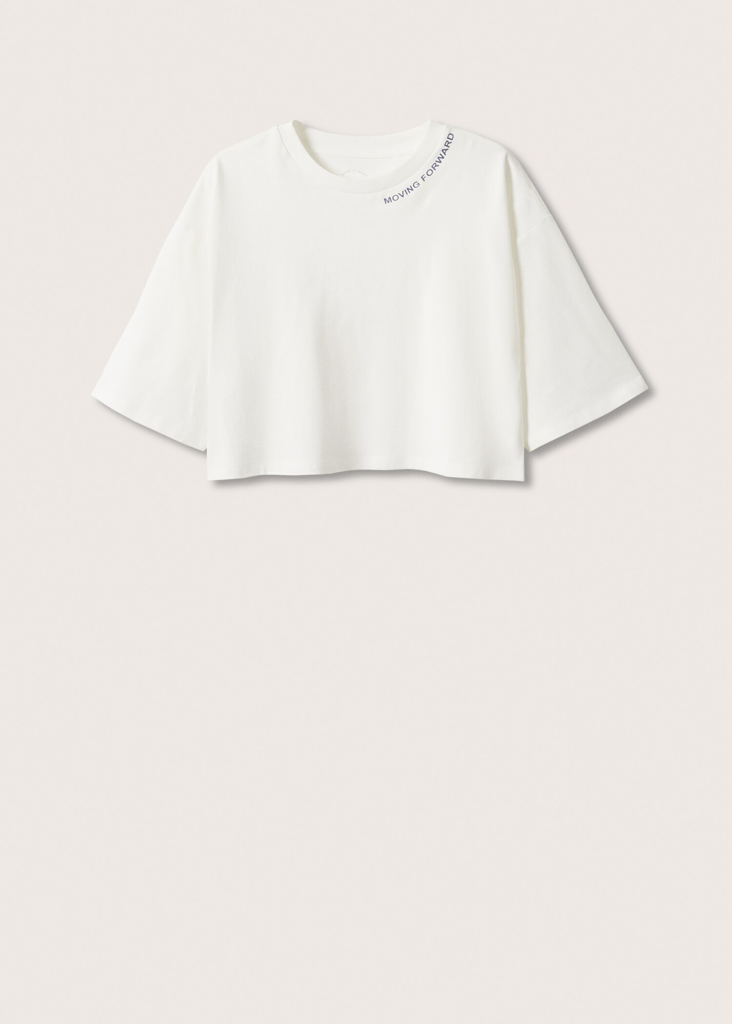 Cropped cotton T-shirt - Article without model
