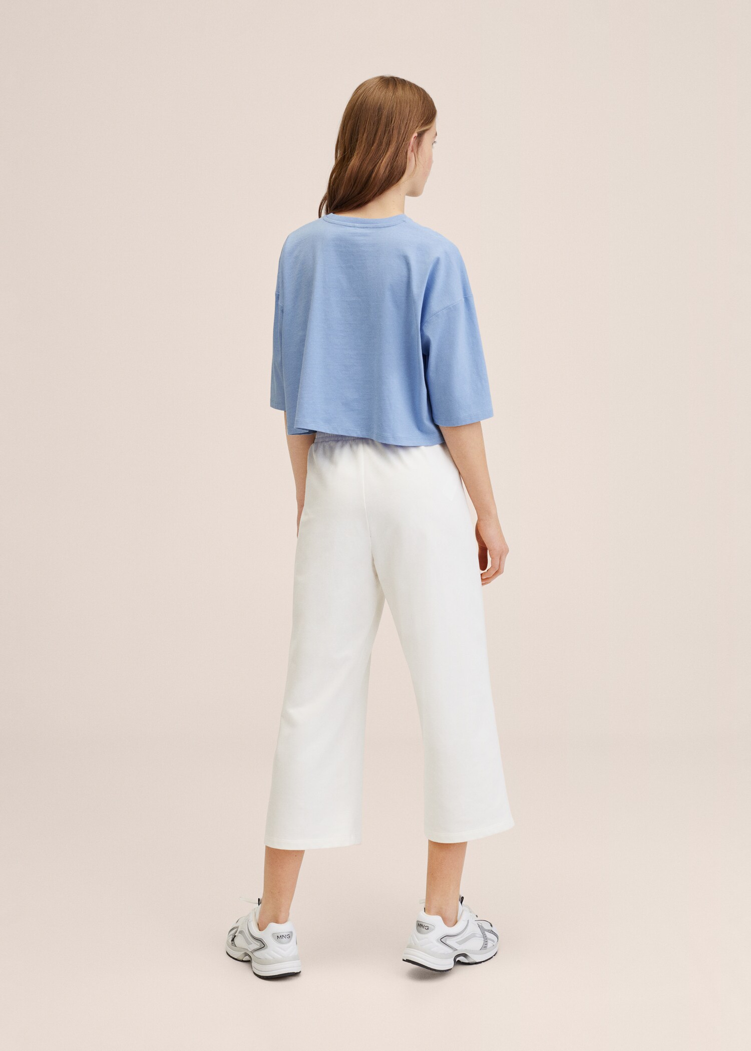 Cropped cotton T-shirt - Reverse of the article