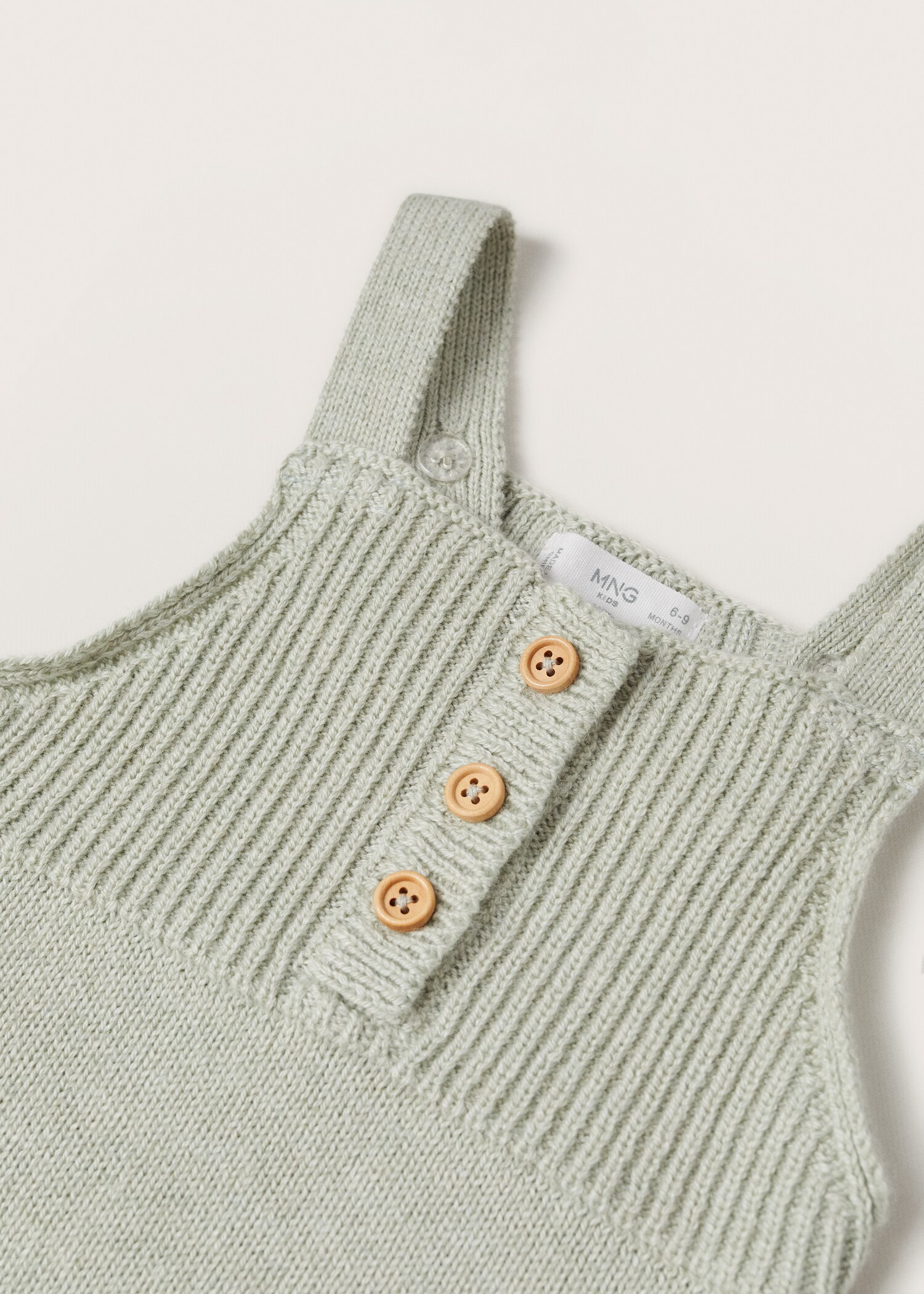 Cotton knit dungarees - Details of the article 9