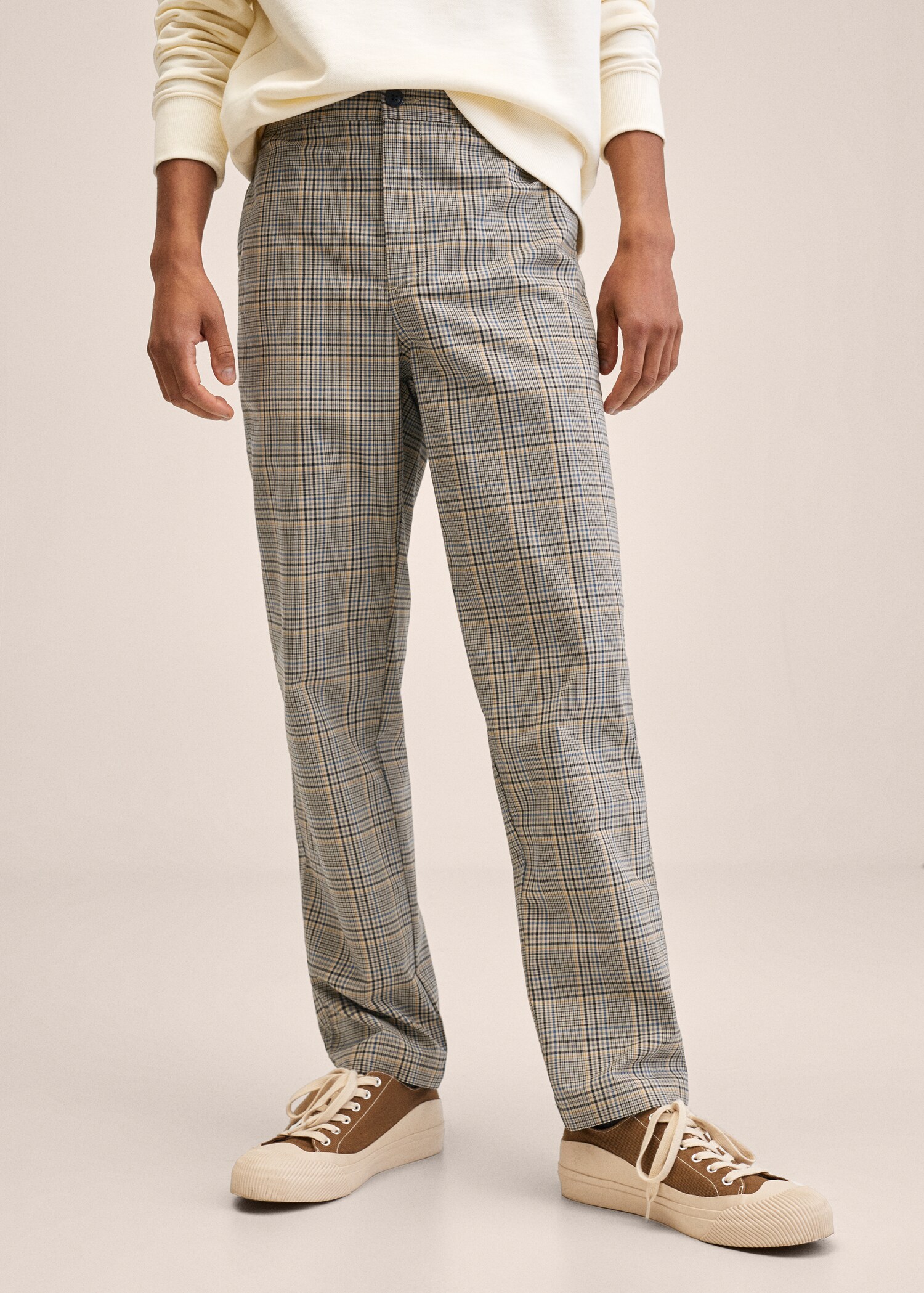 Kalhoty slim fit s kostkou - Náhled ve středové rovině