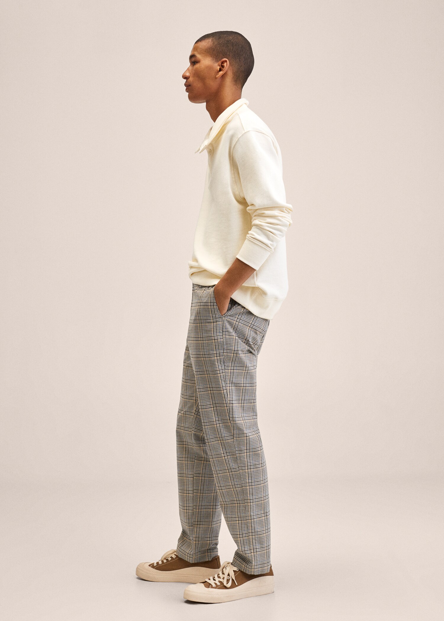 Pantalons slim fit quadres - Detall de l'article 2