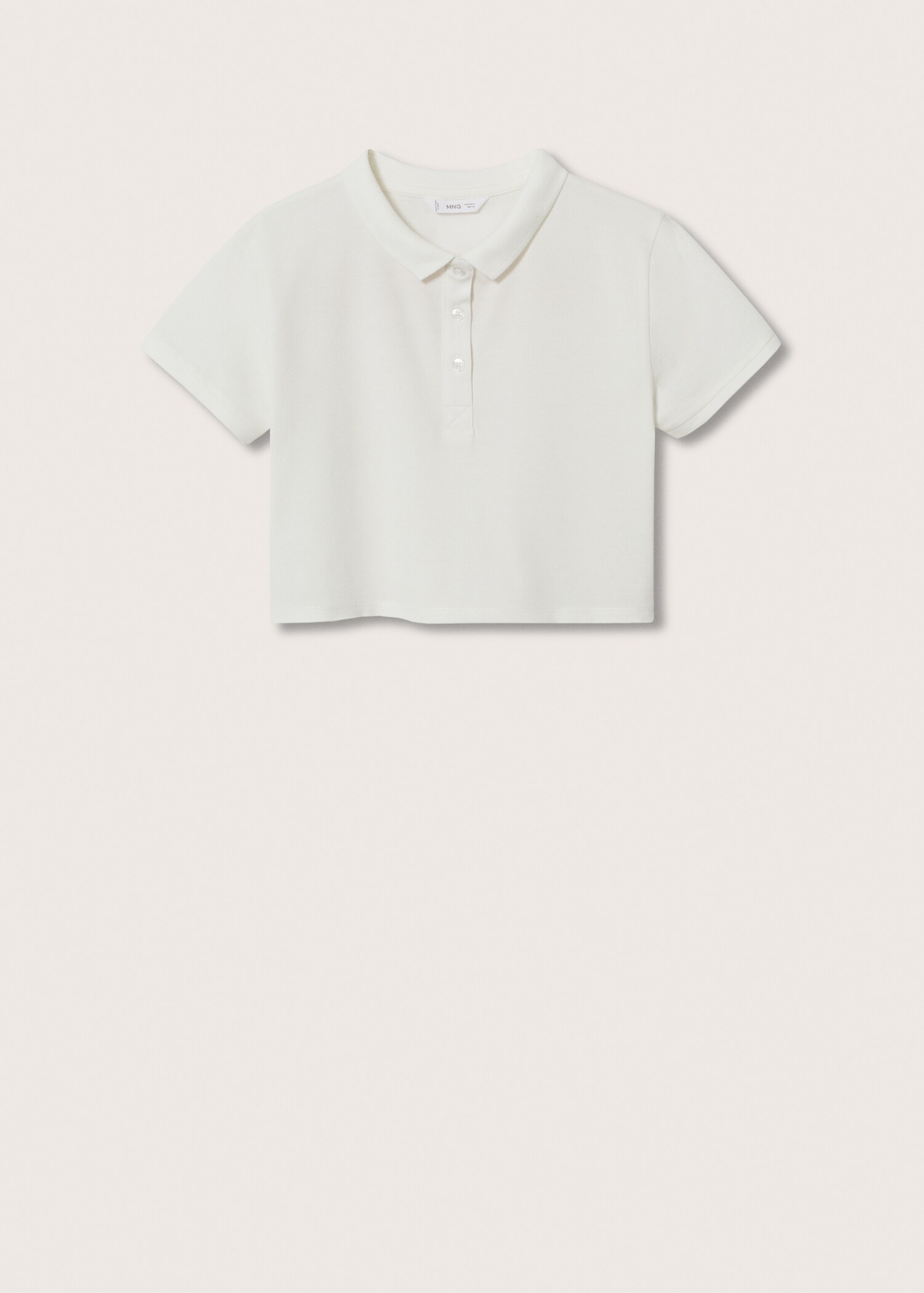 Polo crop coton  - Article sans modèle