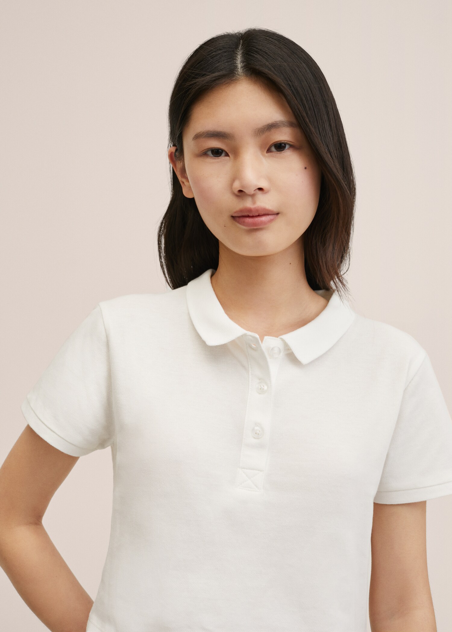 Polo crop coton  - Détail de l'article 2