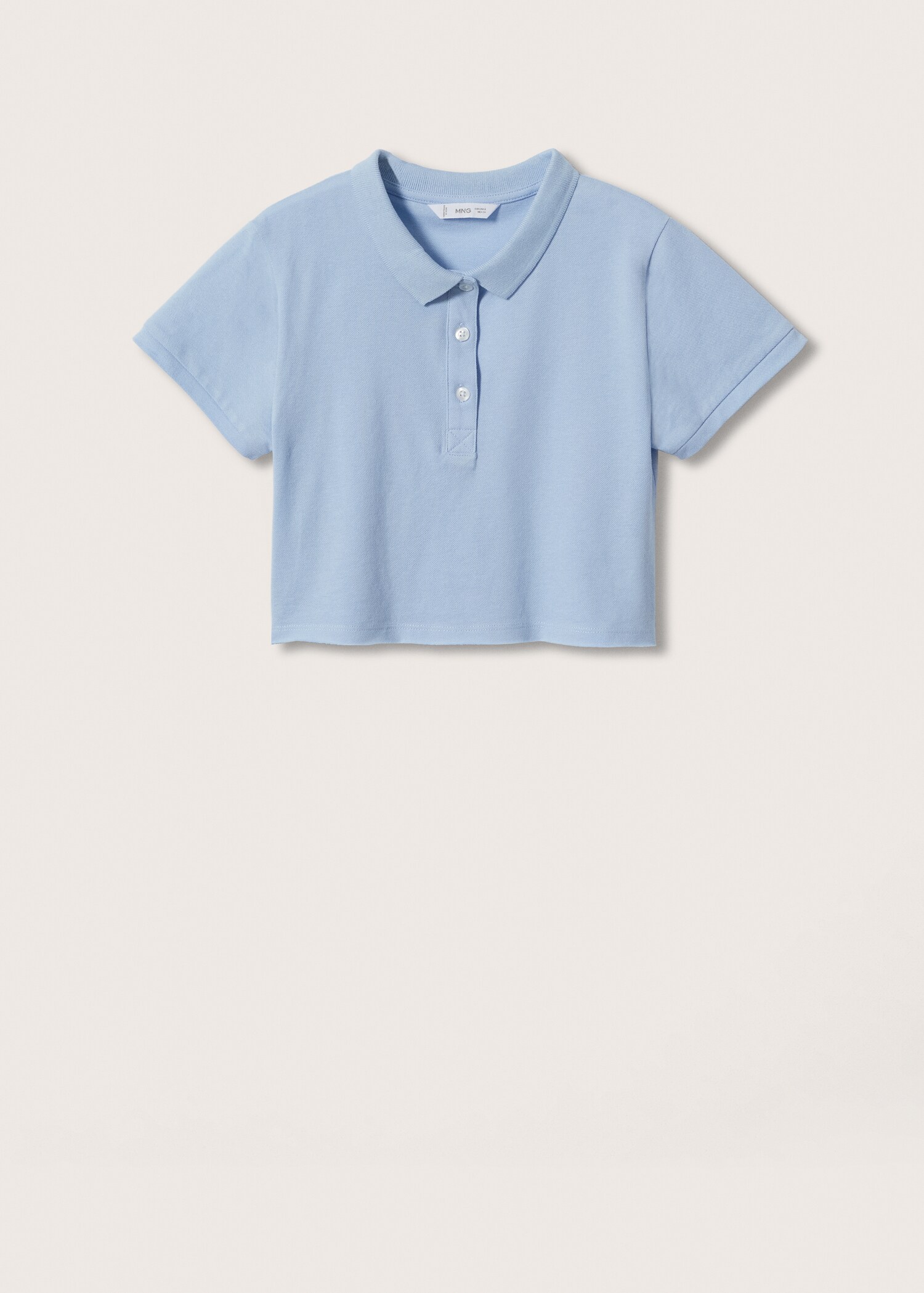 Polo crop coton  - Article sans modèle