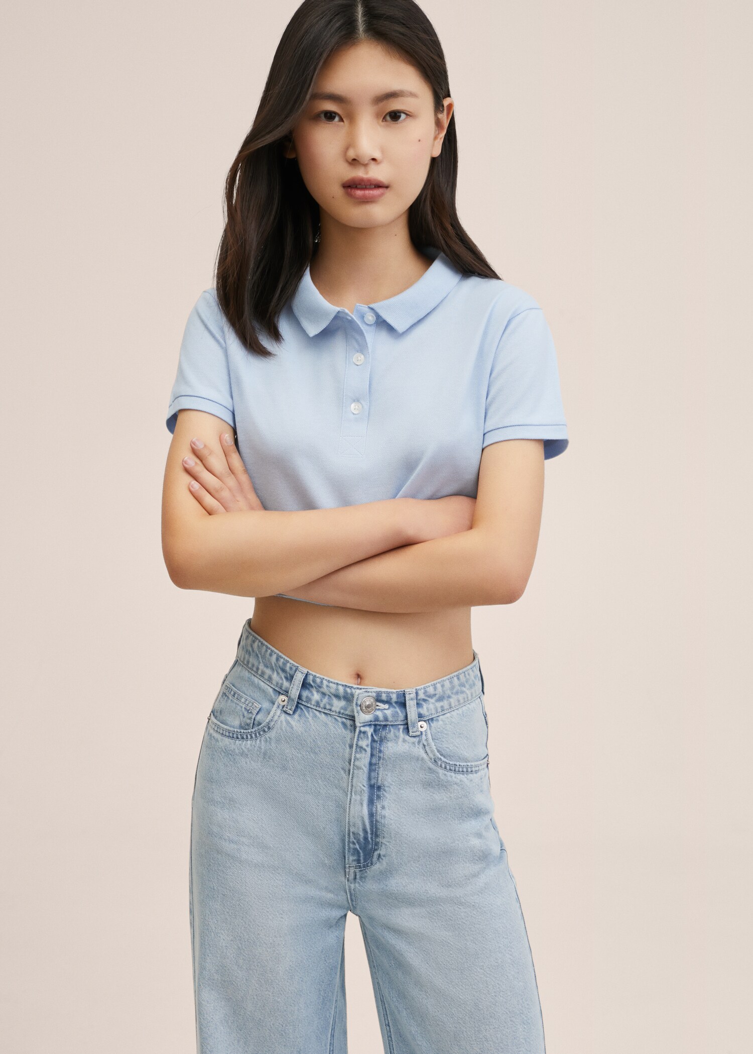 Polo crop coton  - Détail de l'article 1