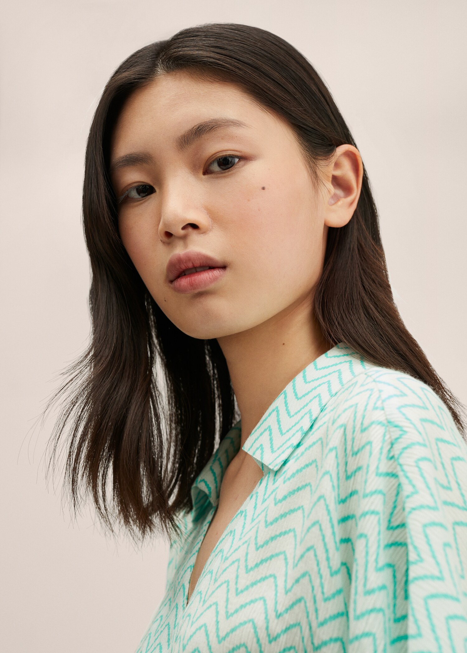Printed crop blouse - Details of the article 1
