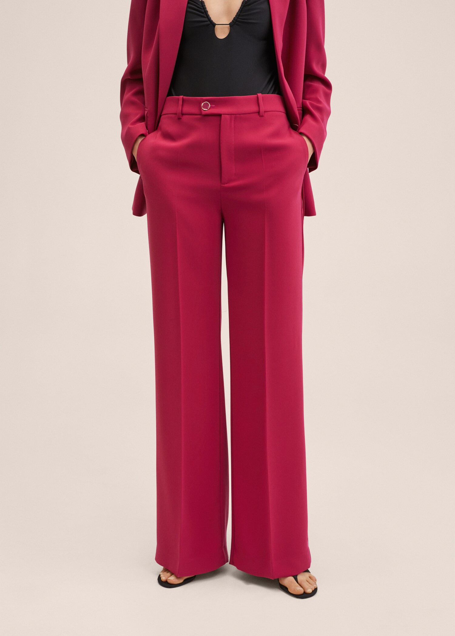 Wideleg suit trousers - Medium plane