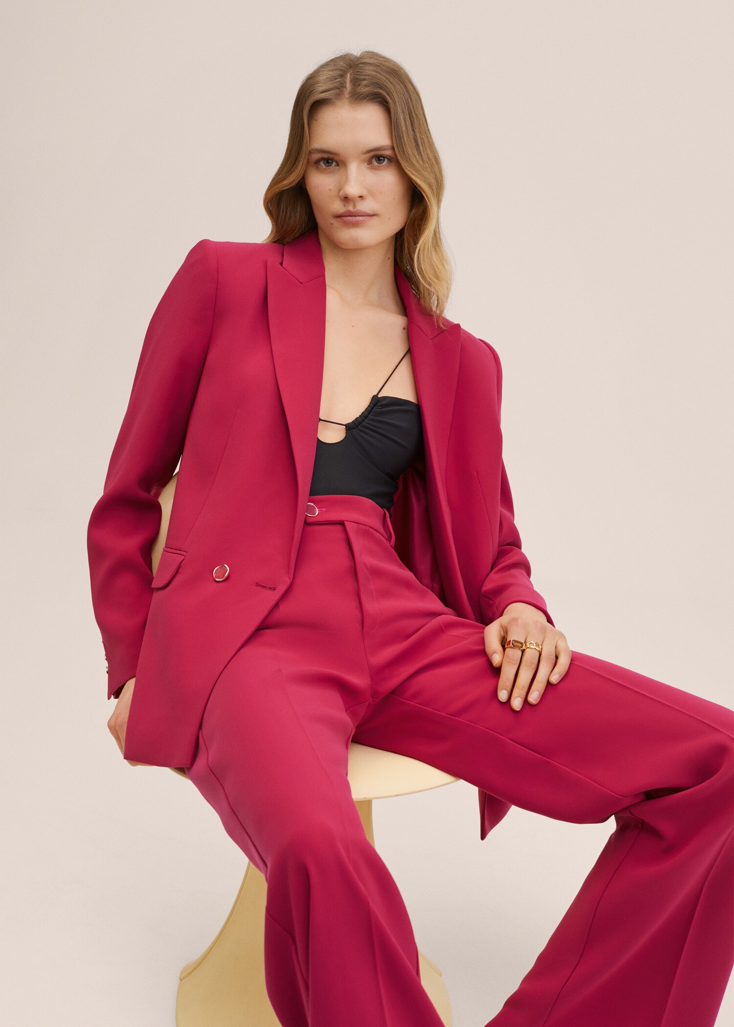 Wideleg suit trousers - Details of the article 2