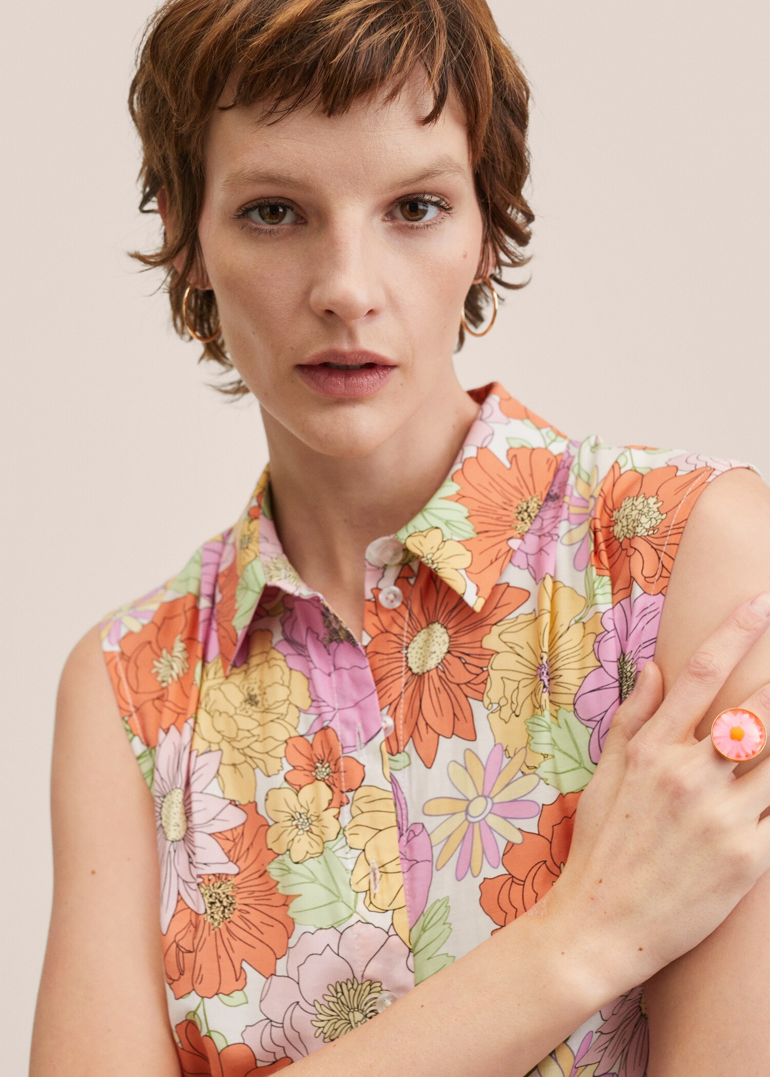 Belt printed jumpsuit - Details of the article 1