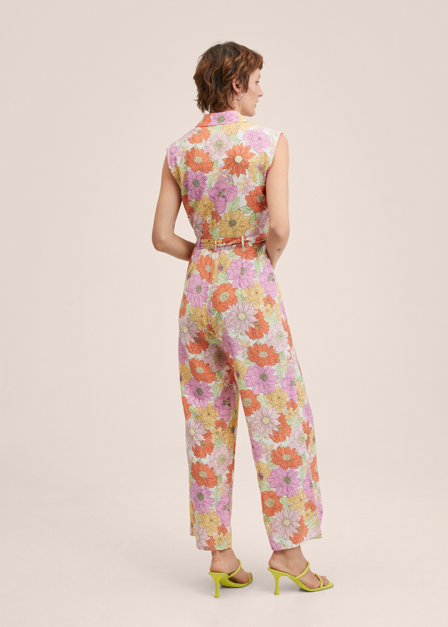 Belt printed jumpsuit - Reverse of the article