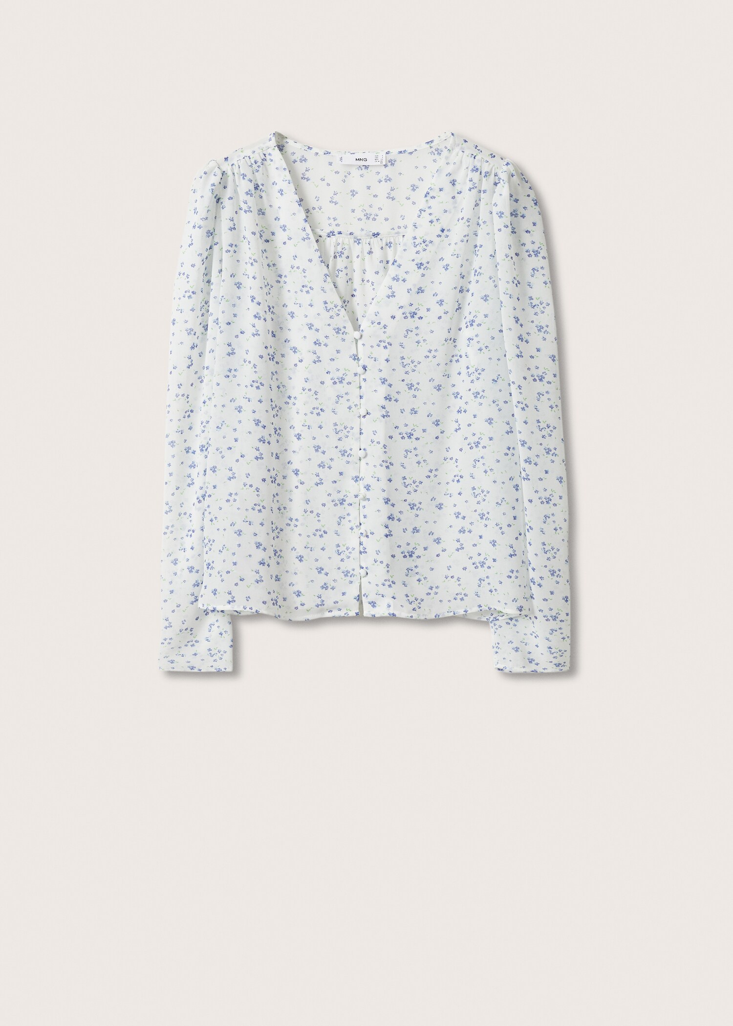 Blusa manga abullonada estampada - Artículo sin modelo
