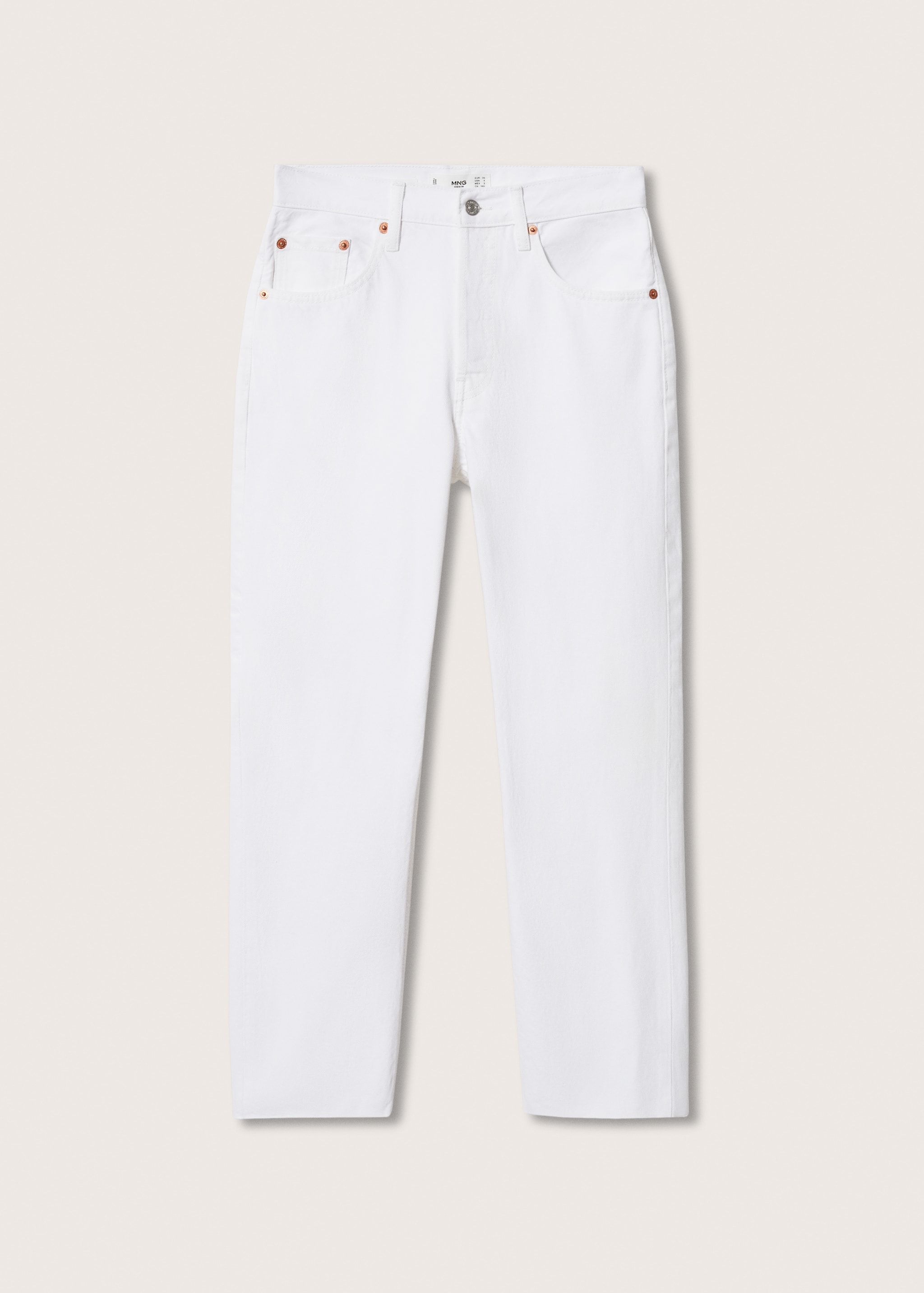 Gerade Crop-Jeans mit hohem Bund - Artikel ohne Model