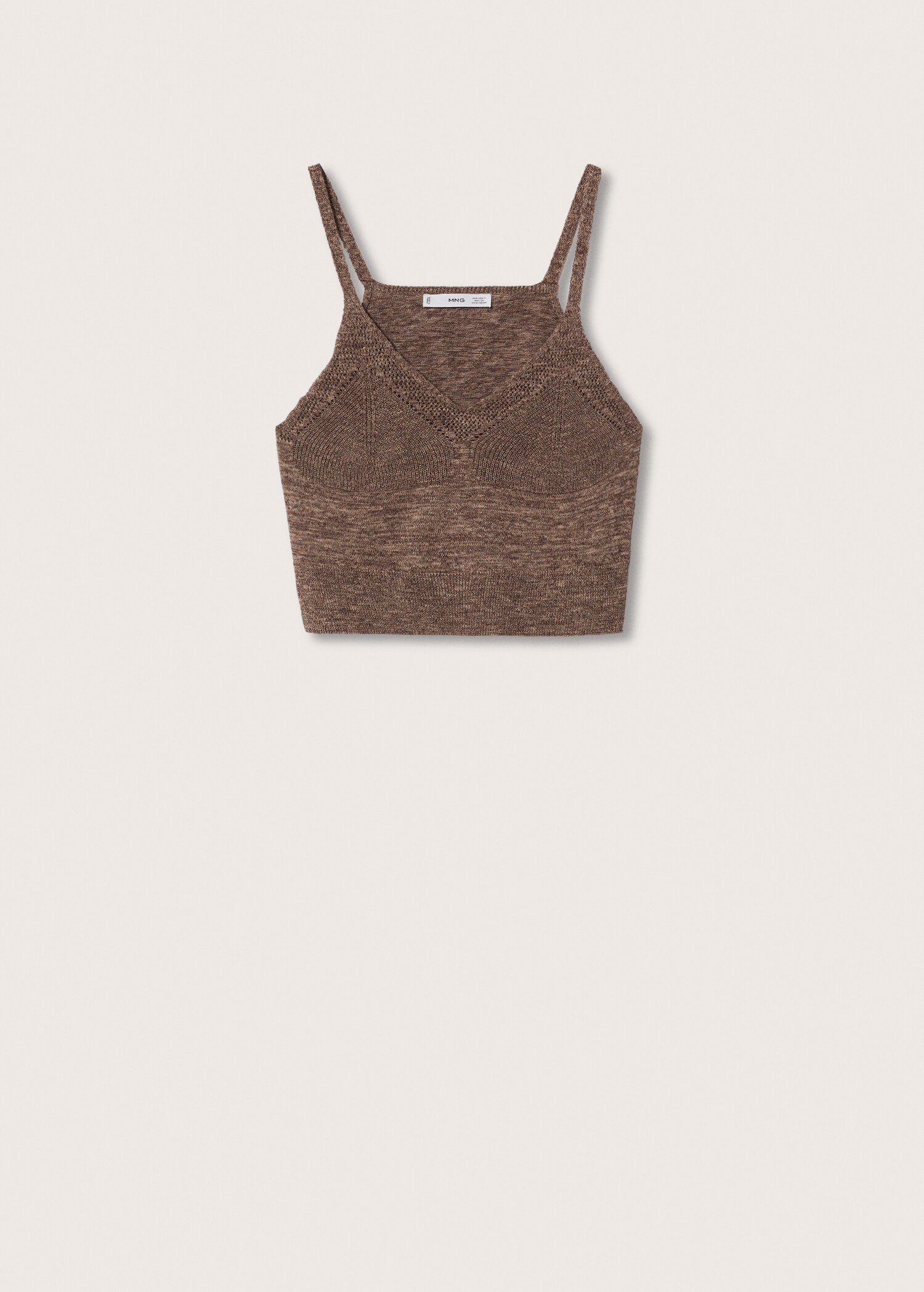 Stickad crop topp - Artikel utan modell