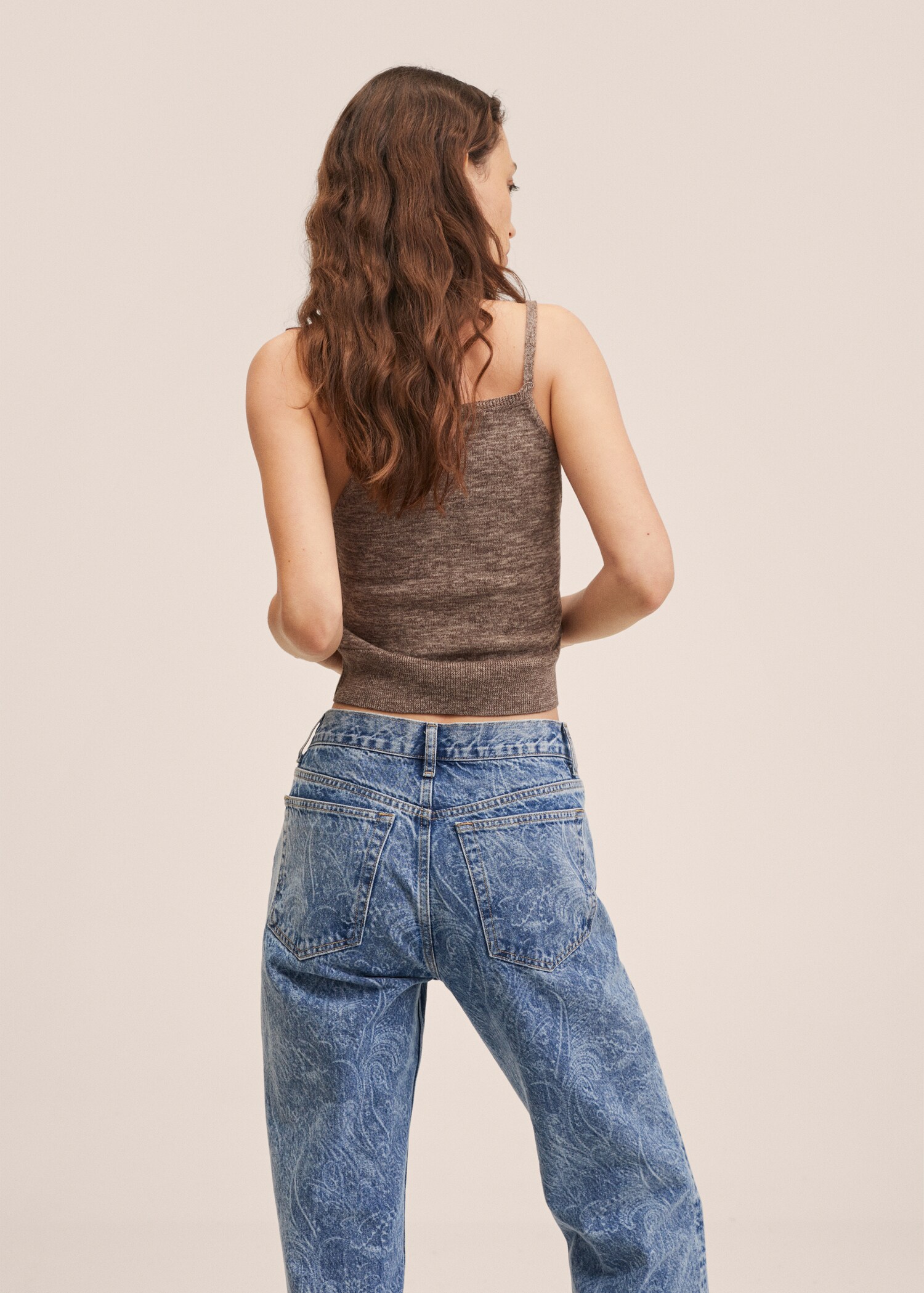 Stickad crop topp - Artikelns baksida