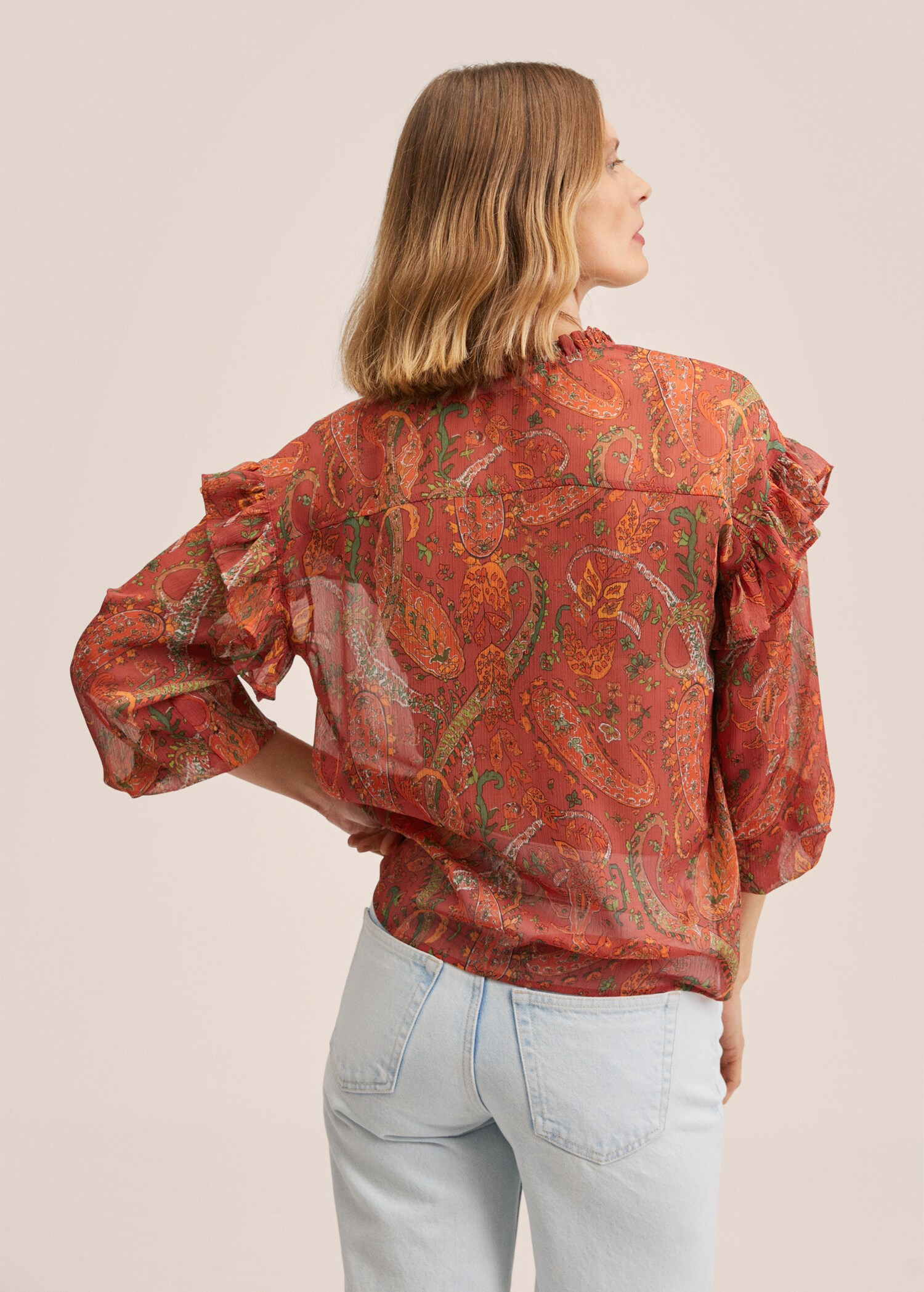 Blusa estampado paisley - Reverso del artículo