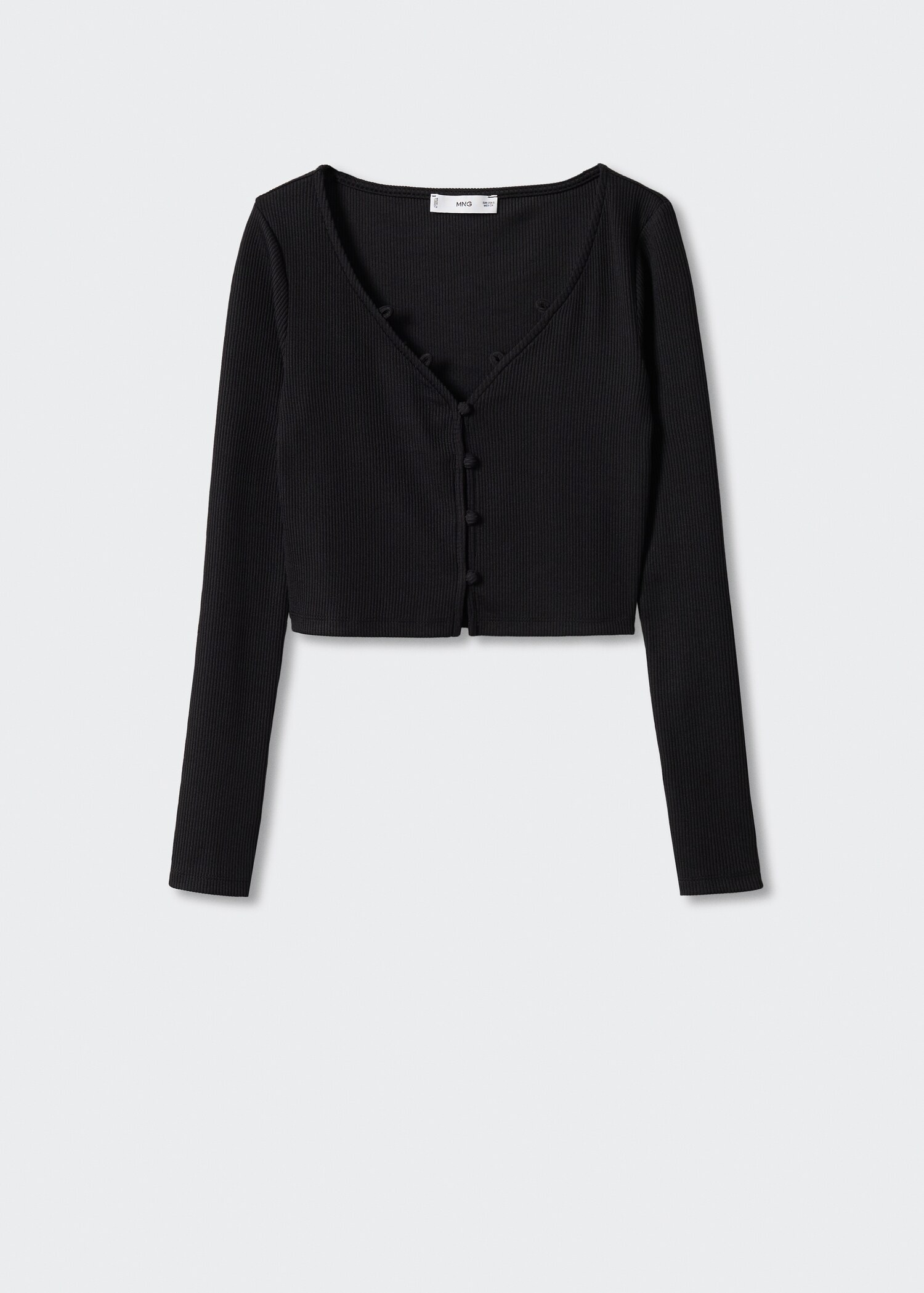 Geknöpfter Cardigan mit Rippstruktur - Artikel ohne Model