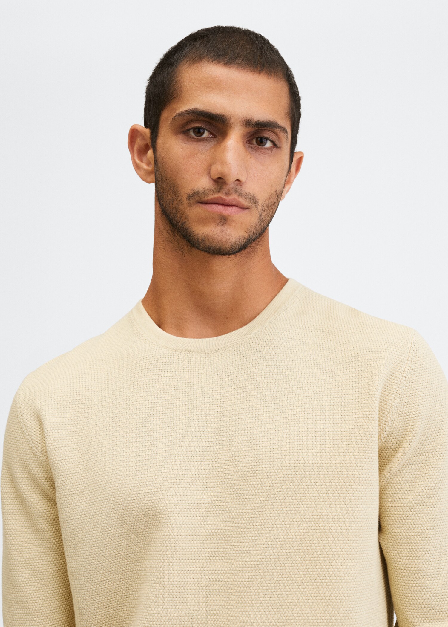 Fine-knit cotton sweater - Details of the article 1