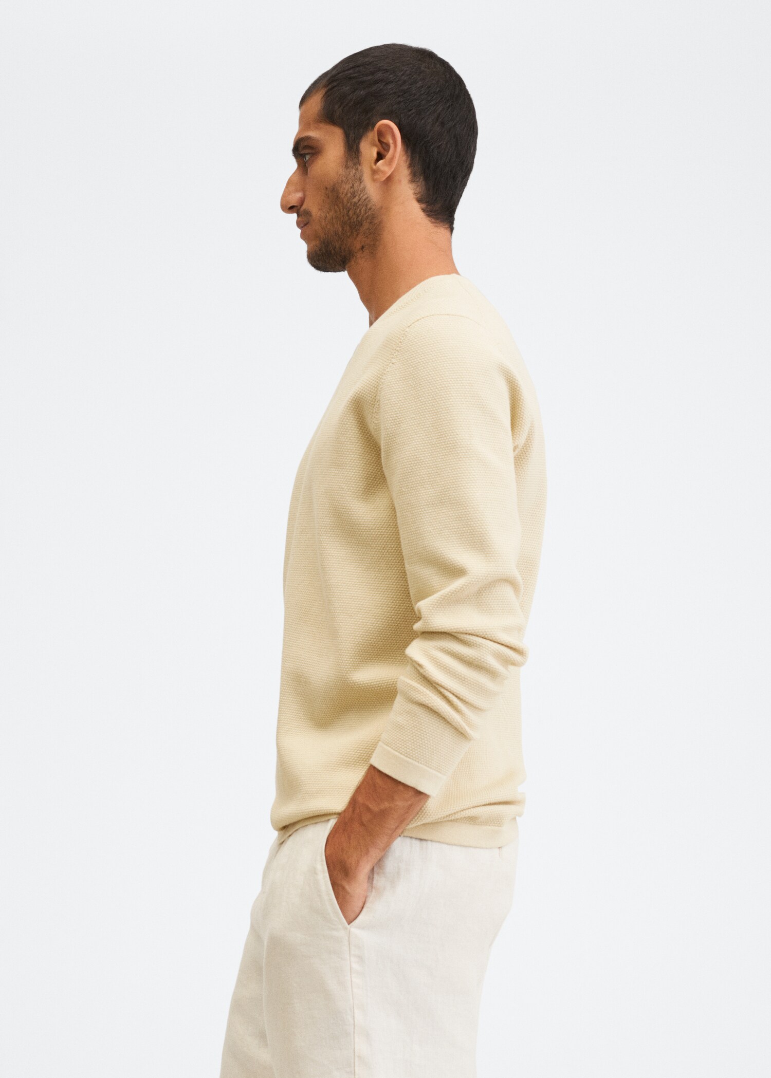 Fine-knit cotton sweater - Details of the article 2