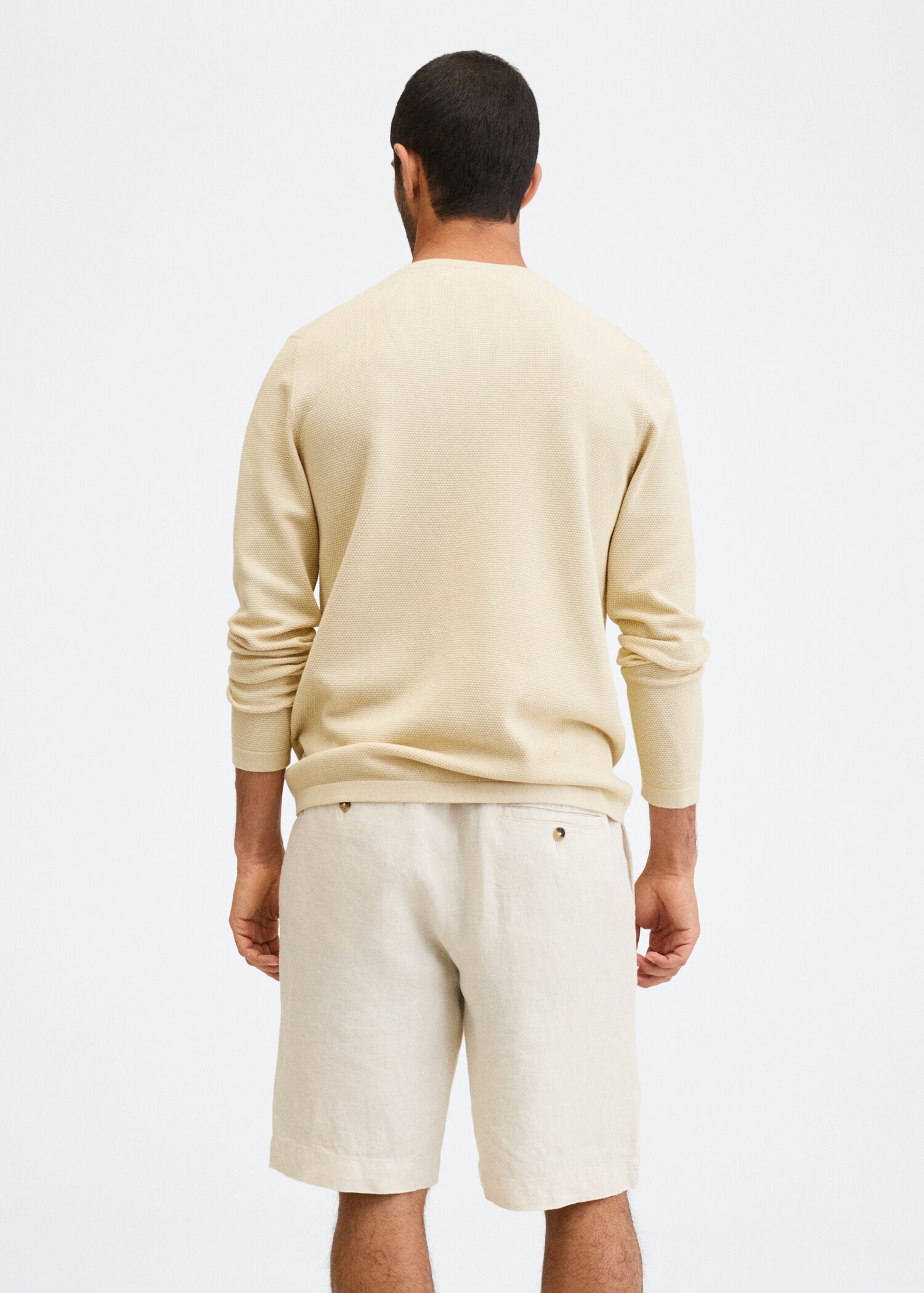 Fine-knit cotton sweater - Reverse of the article