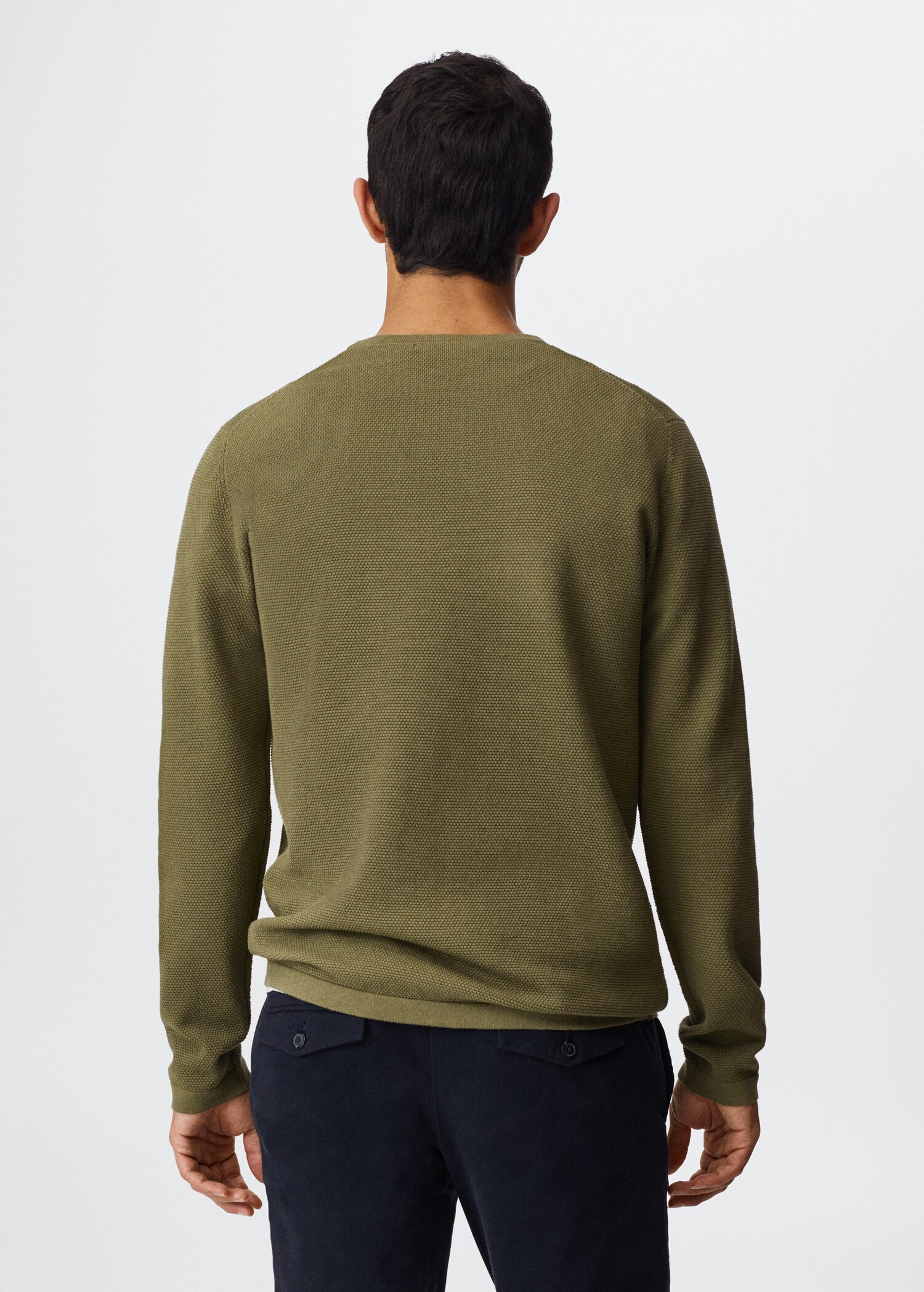 Fine-knit cotton sweater - Reverse of the article