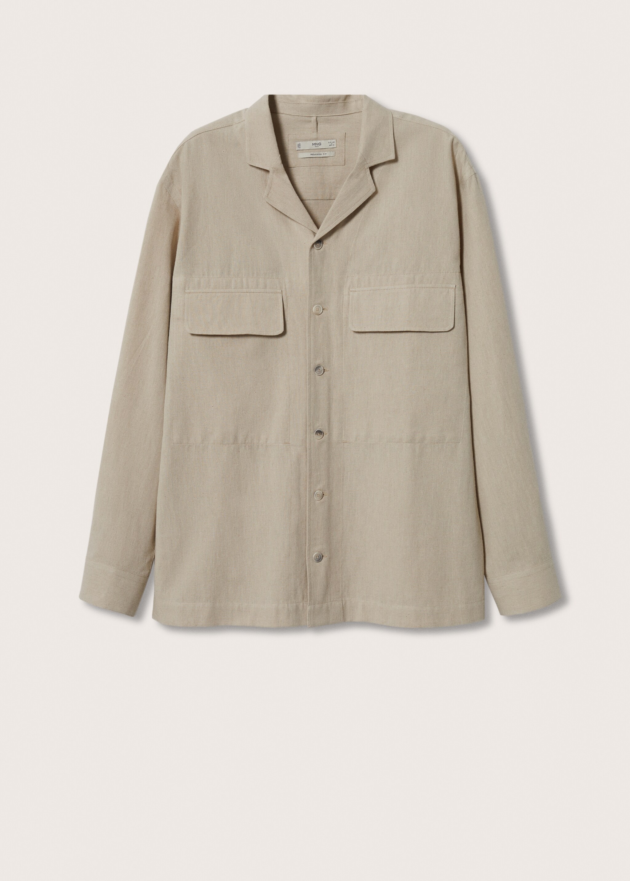 Linen cotton bowling overshirt - Article without model