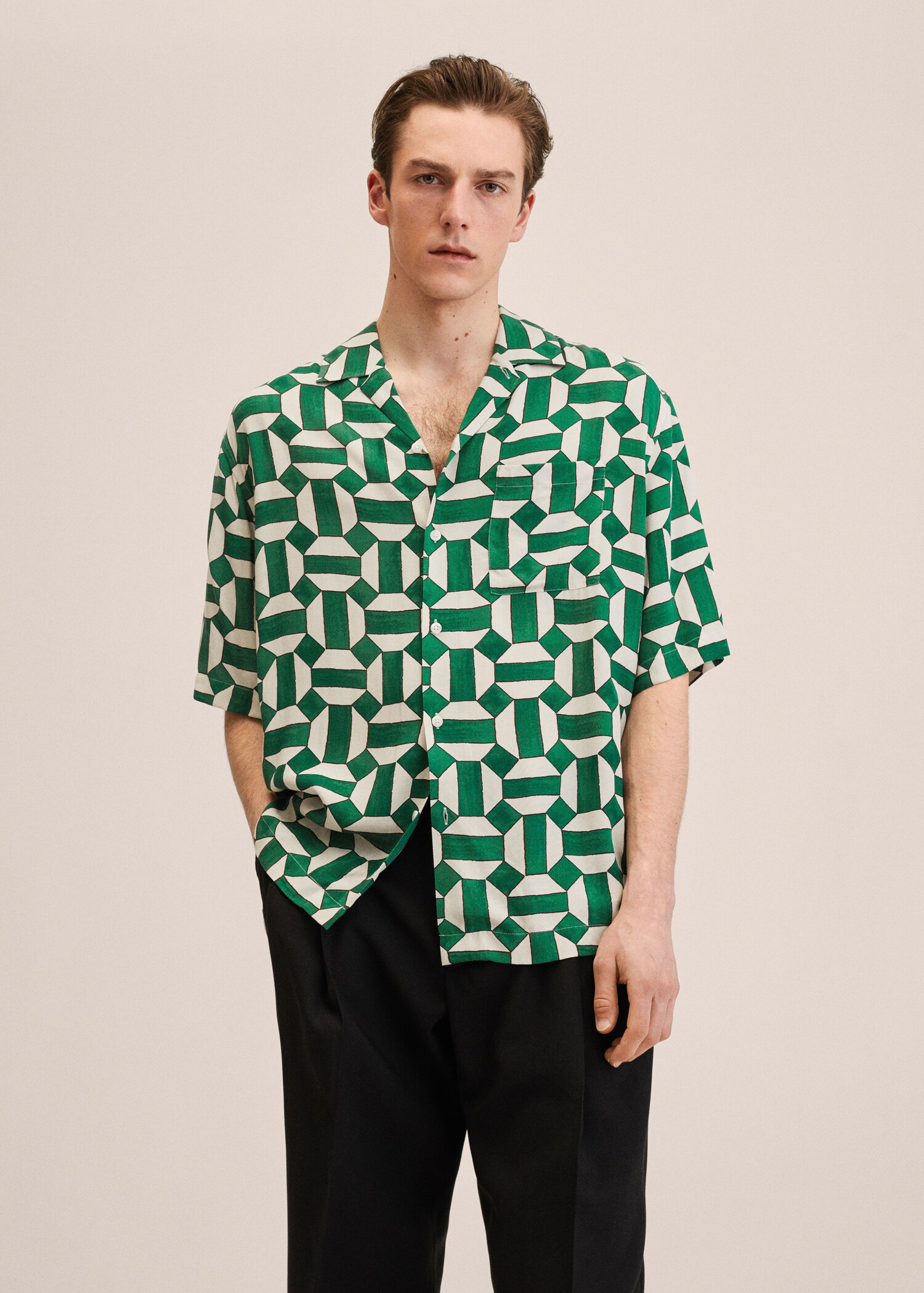 Printed flowy shirt - Medium plane