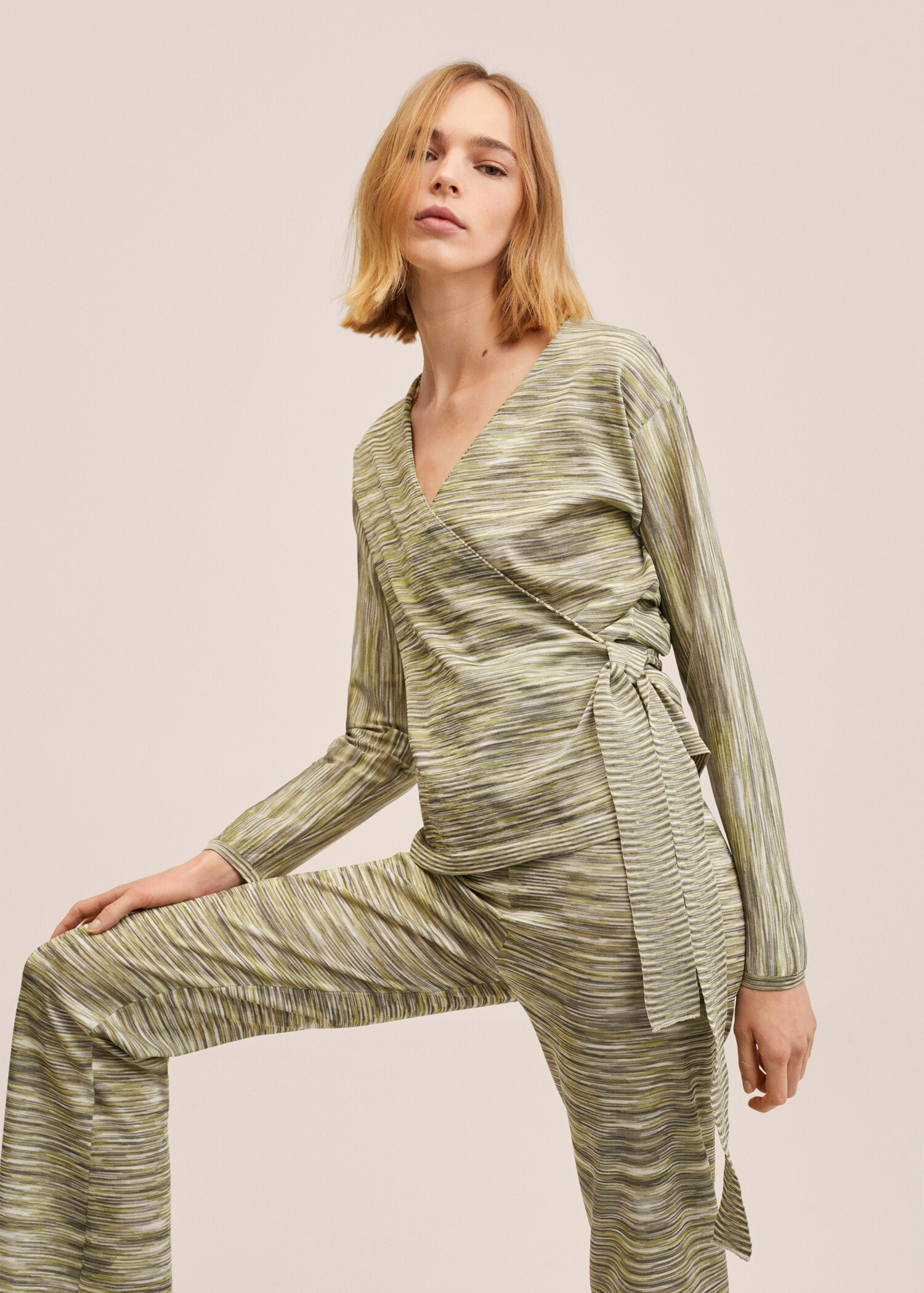 Printed knitwear cardigan - Details of the article 1