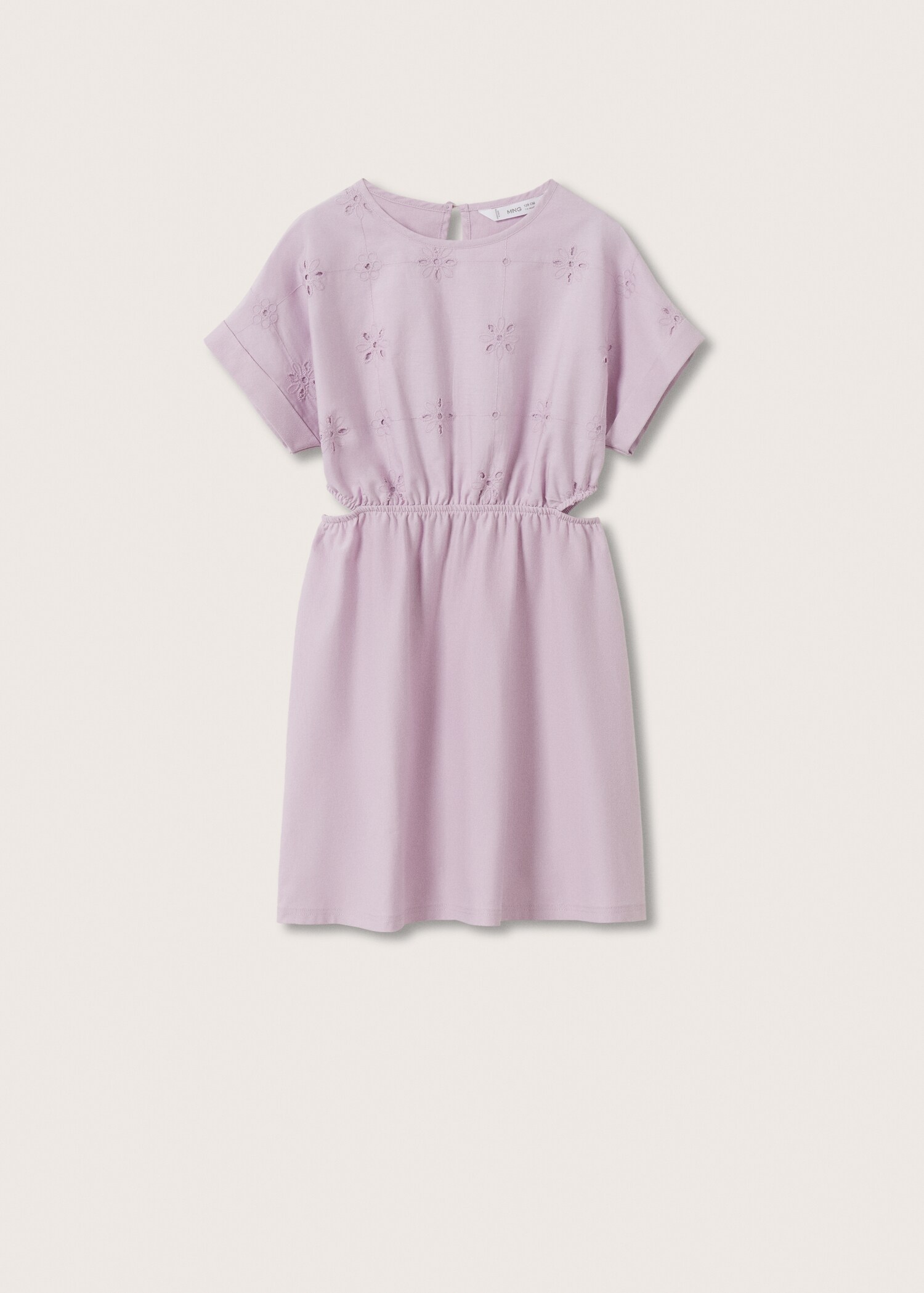 Embroidered dress with side slits - Article without model