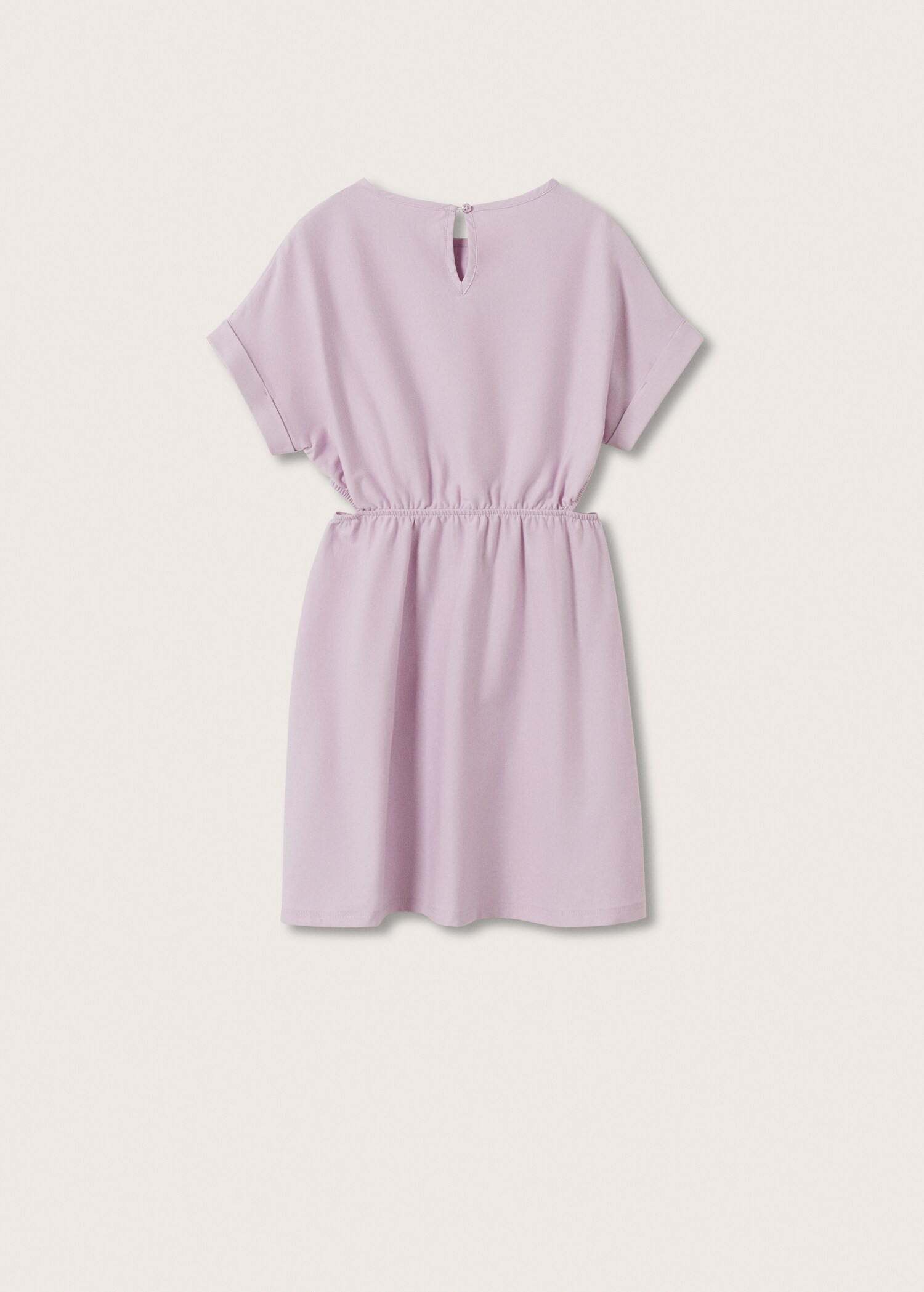 Embroidered dress with side slits - Reverse of the article