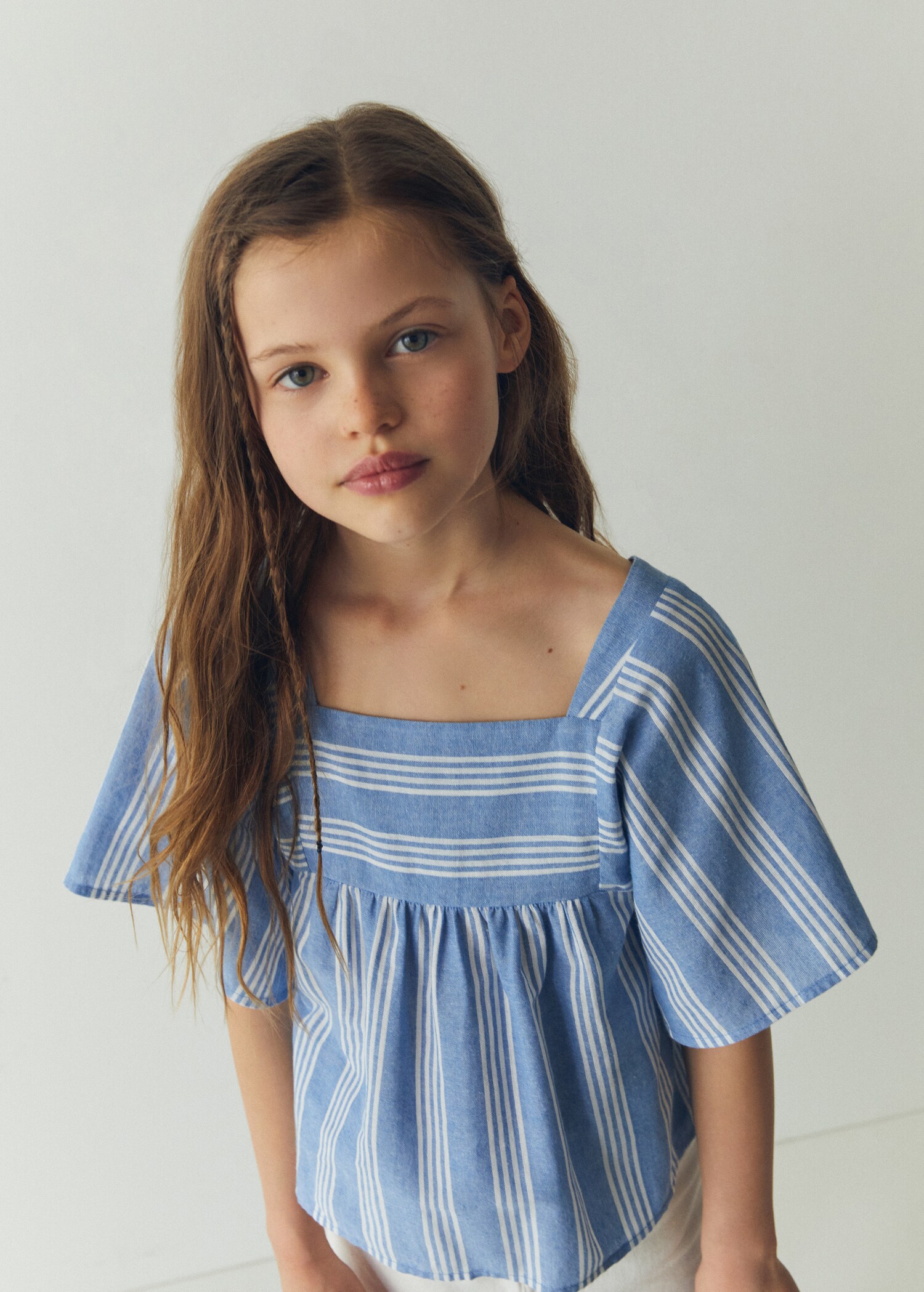 Striped cotton blouse - Details of the article 5