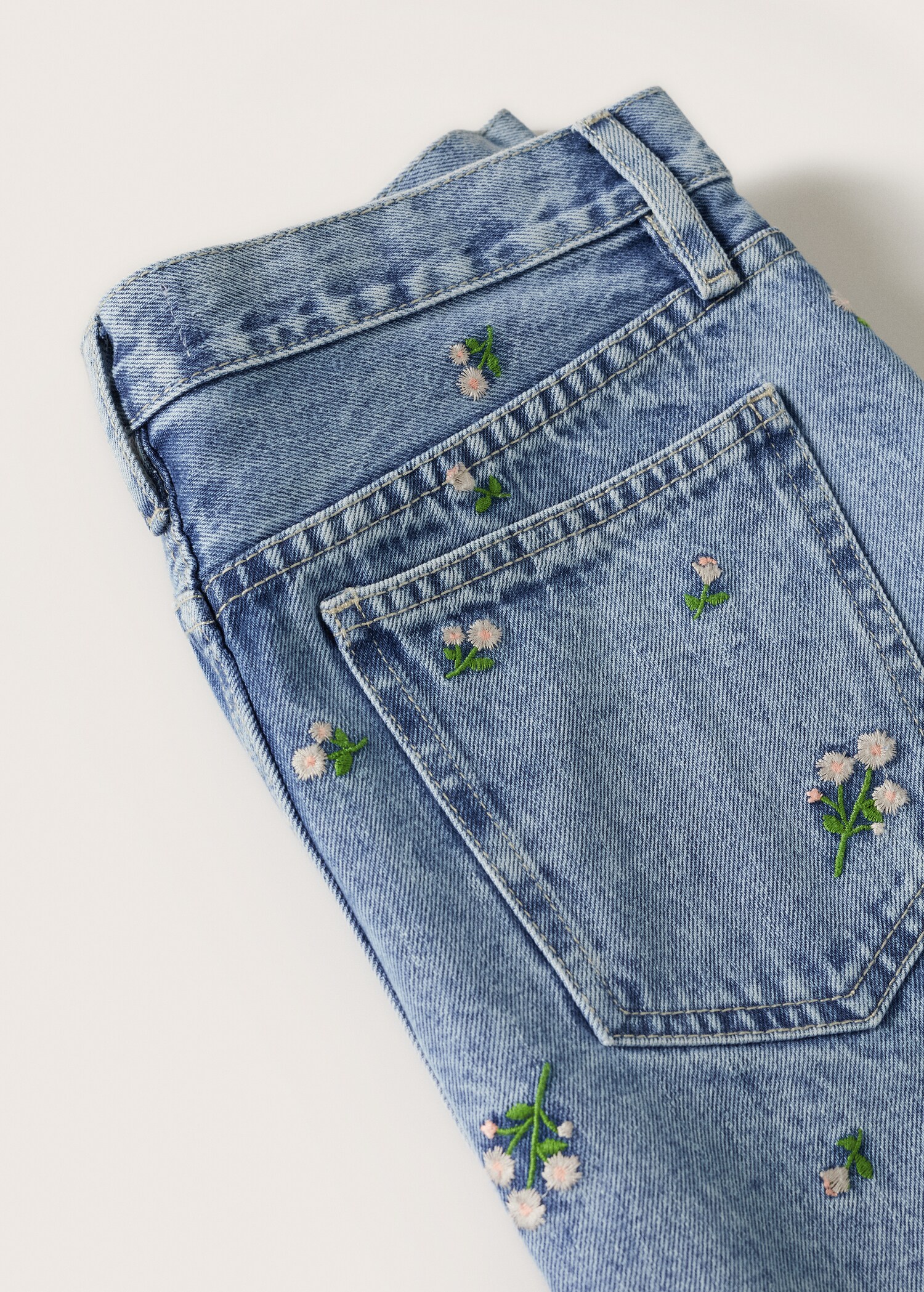 Floral embroidery denim skirt - Details of the article 8