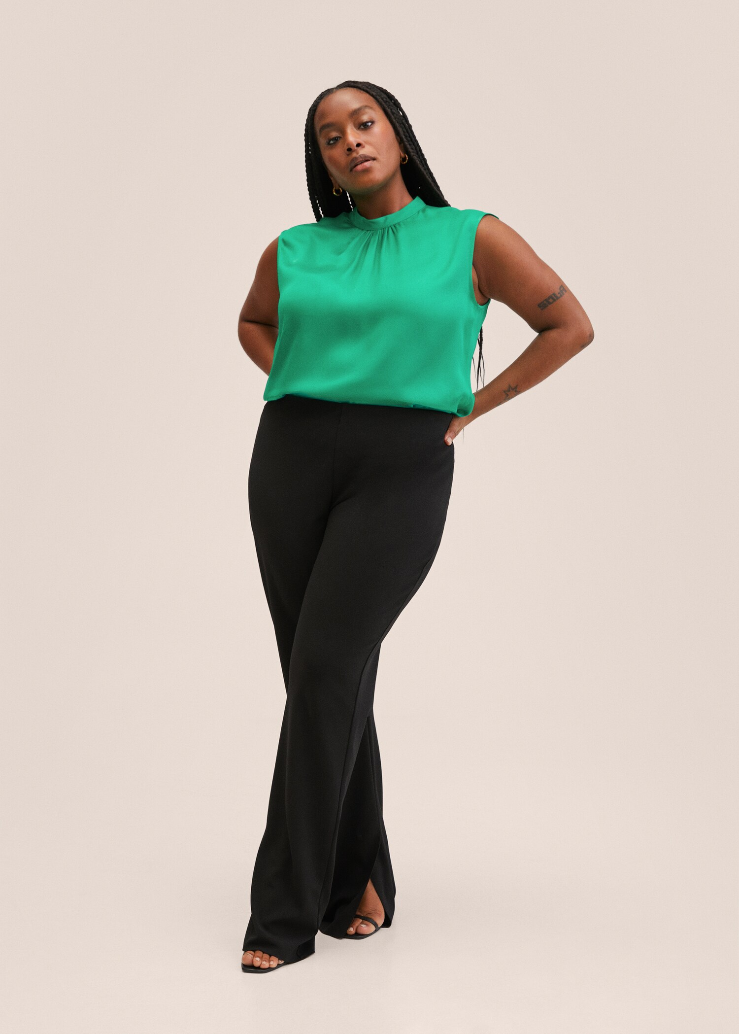 Button satin blouse - Details of the article 3