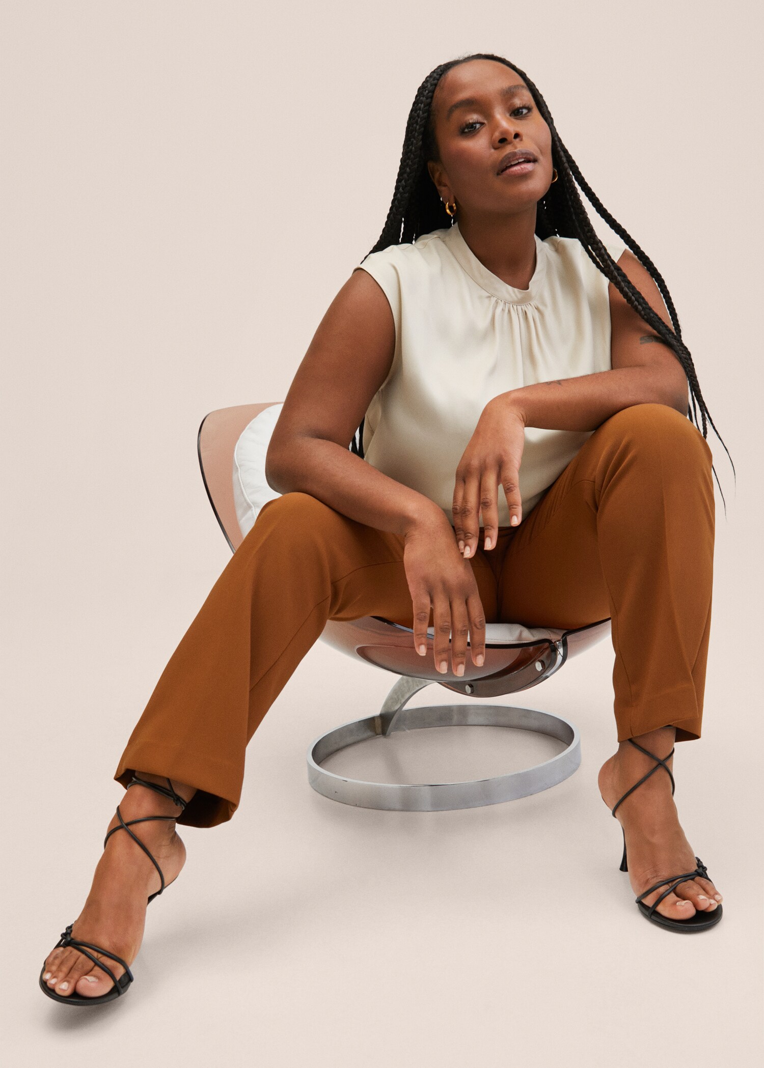 Button satin blouse - Details of the article 5