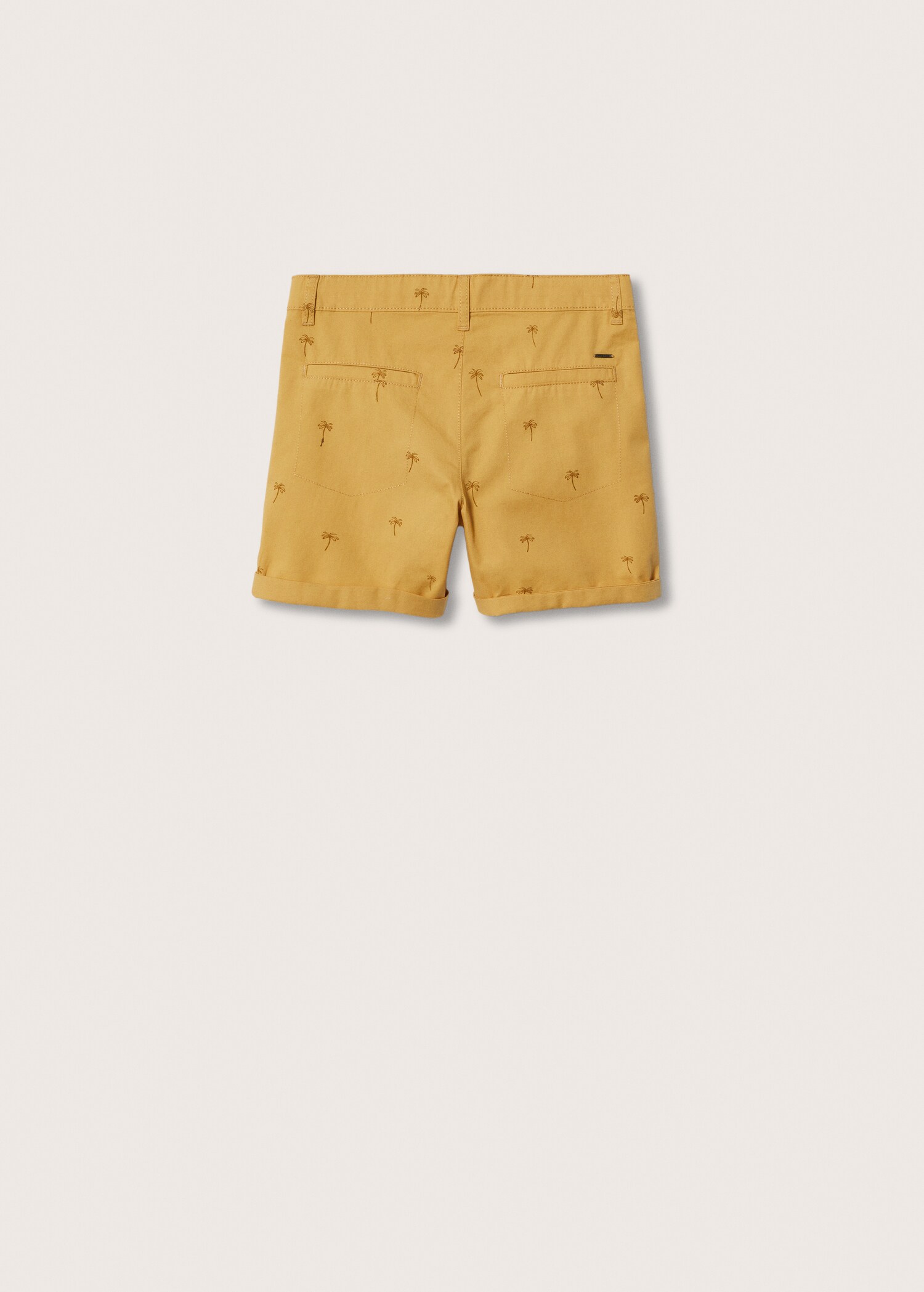 Printed cotton bermuda shorts - Reverse of the article