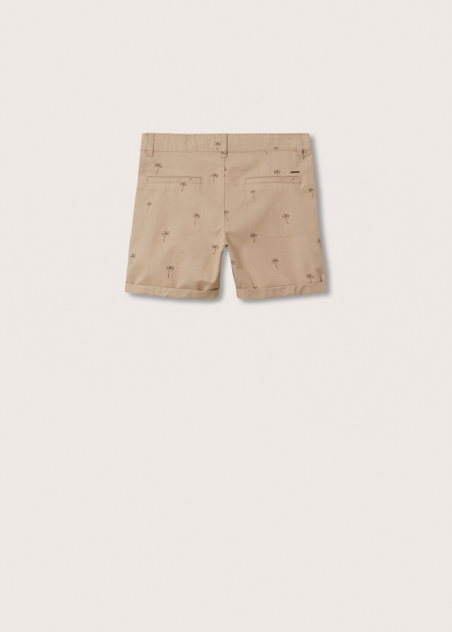 Printed cotton bermuda shorts - Reverse of the article