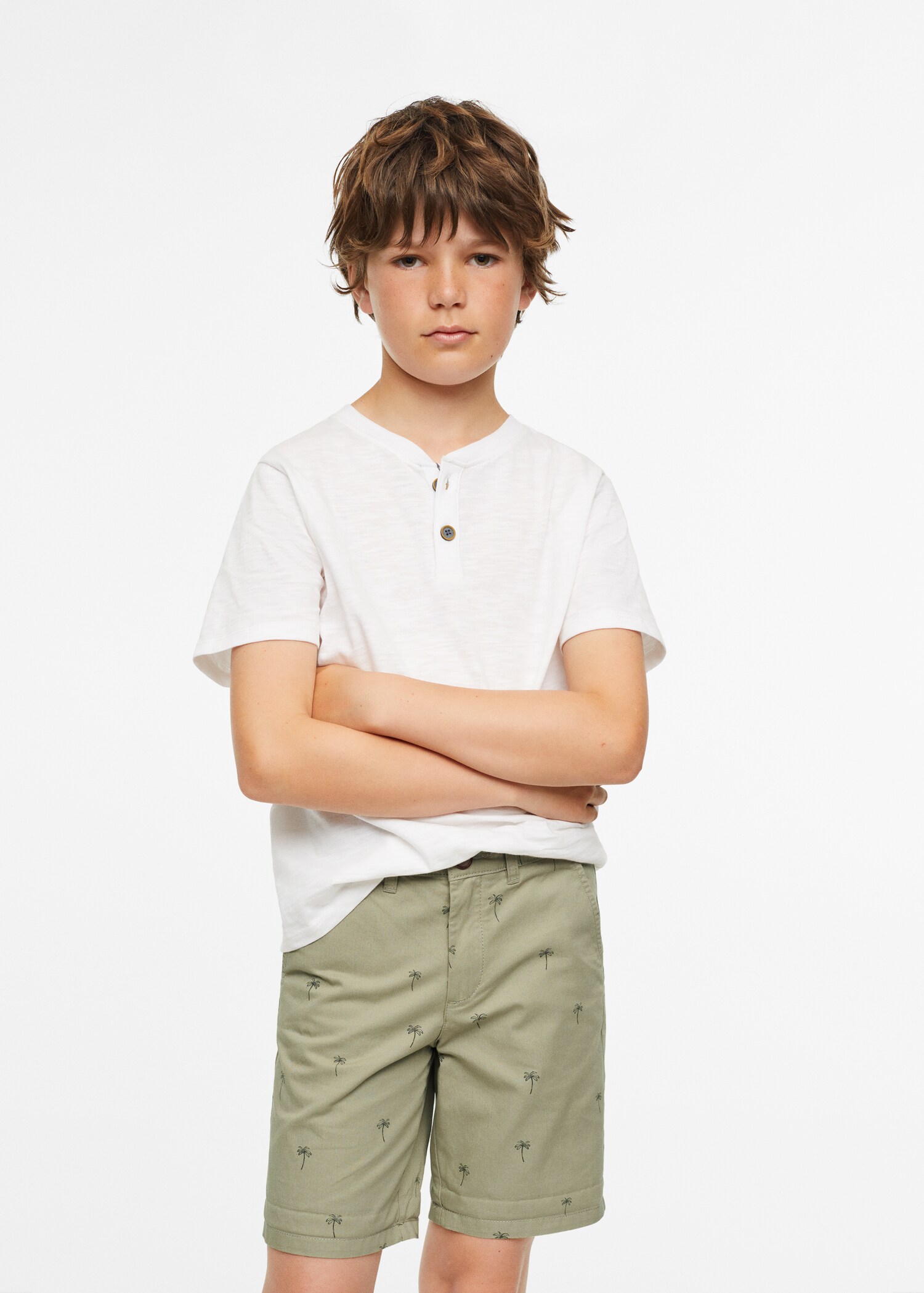 Printed cotton bermuda shorts - Details of the article 3